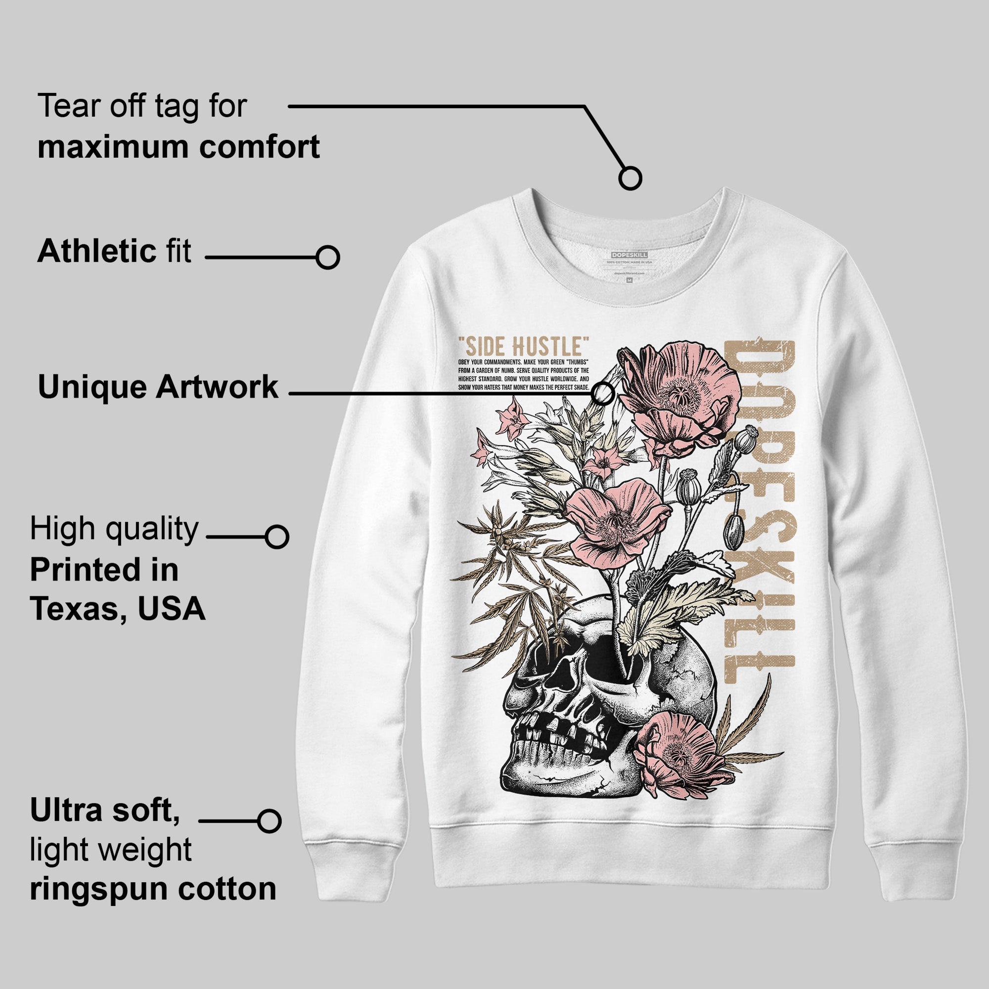 AIR FORCE 1 LINEN superstreetwear Sweatshirt Side Hustle Graphic