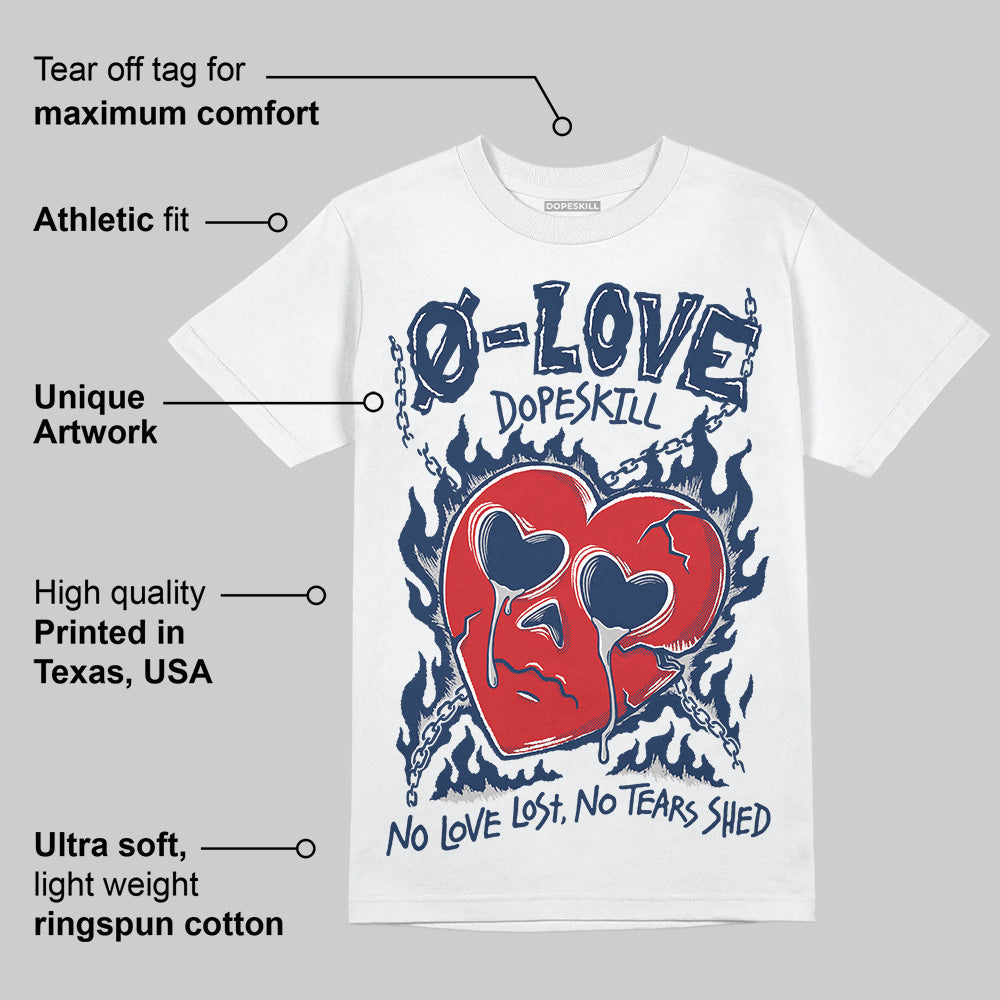 Summit White Navy 4s superstreetwear T-Shirt Crying Heart Graphic
