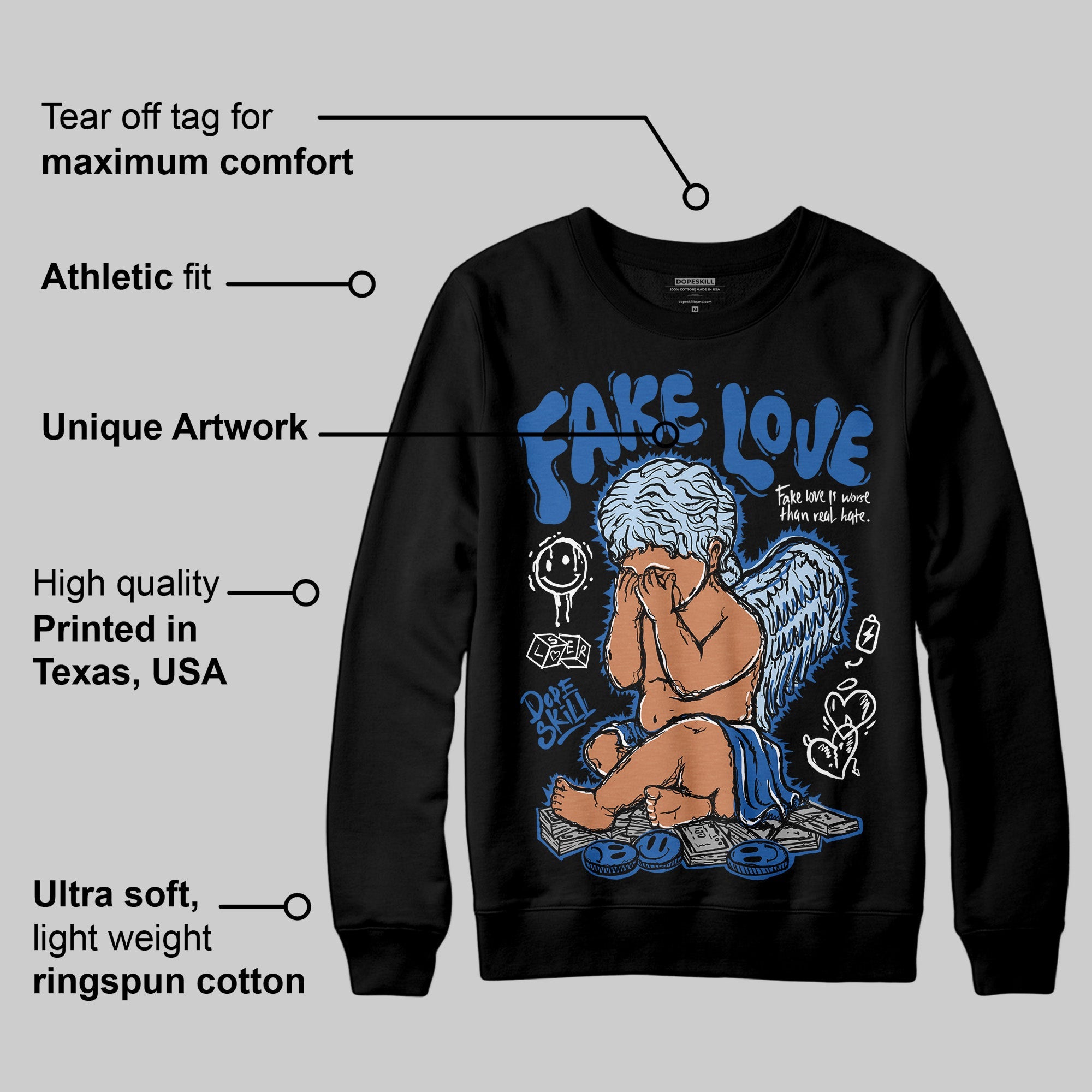 Space Jam 11s superstreetwear Sweatshirt False Love Graphic