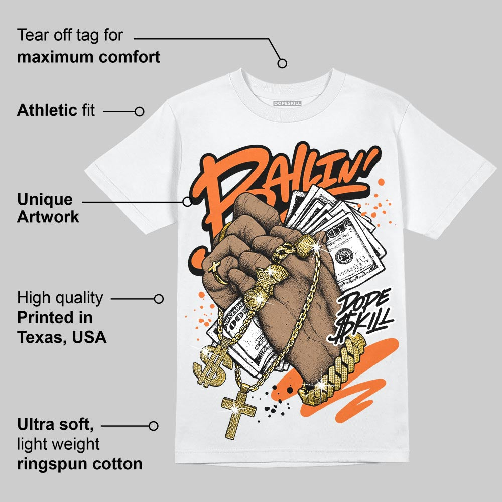Orange Black White superstreetwear T-Shirt Always Ballin' Graphic