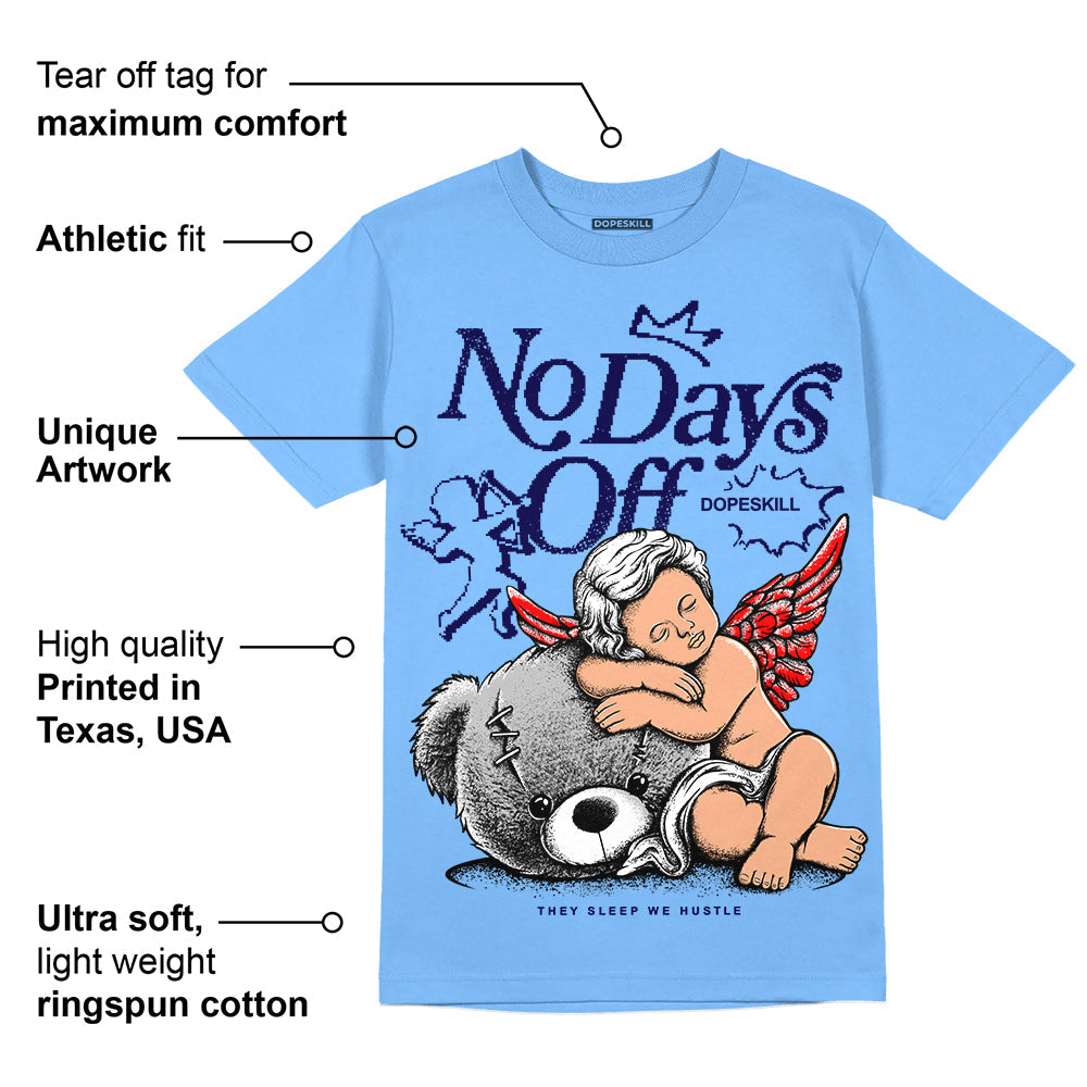Powder Blue 9s superstreetwear Sky Blue T-shirt New No Days Off Graphic