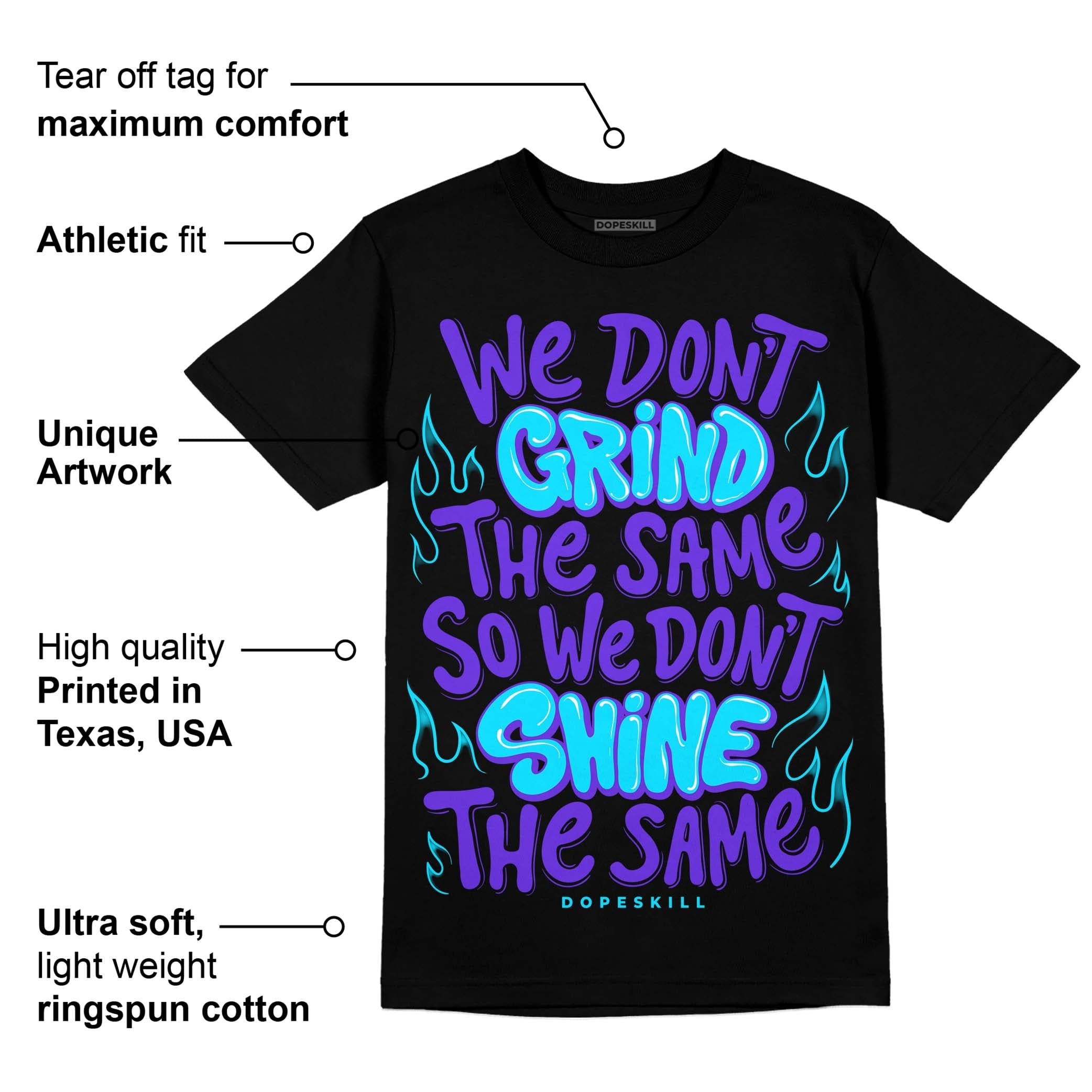 Aqua 6s superstreetwear T-Shirt Grind Shine Graphic