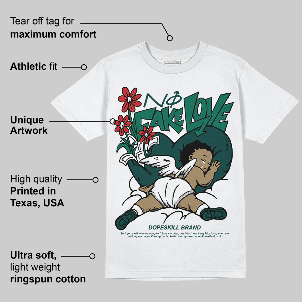 Oxidized Green 4s superstreetwear T-Shirt No Fake Love Graphic