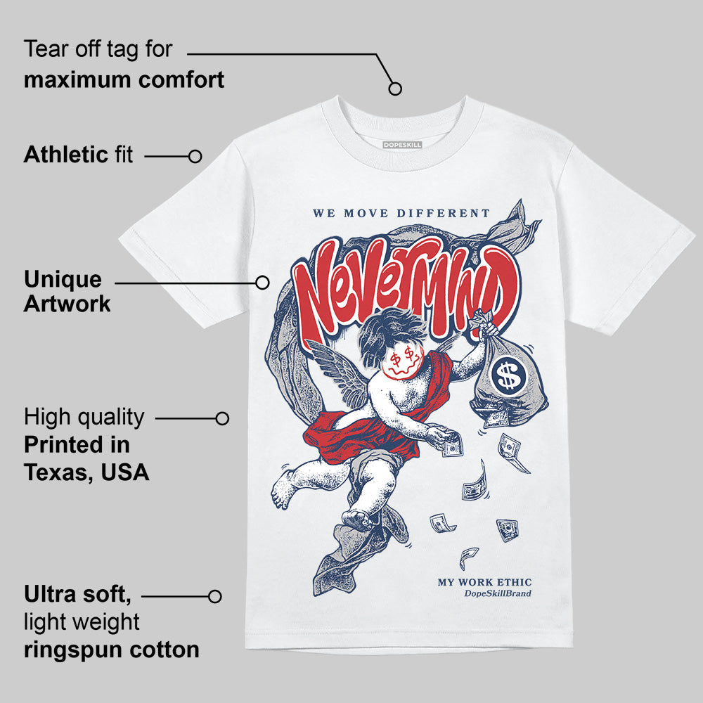 Summit White Navy 4s superstreetwear T-Shirt Nevermind Graphic