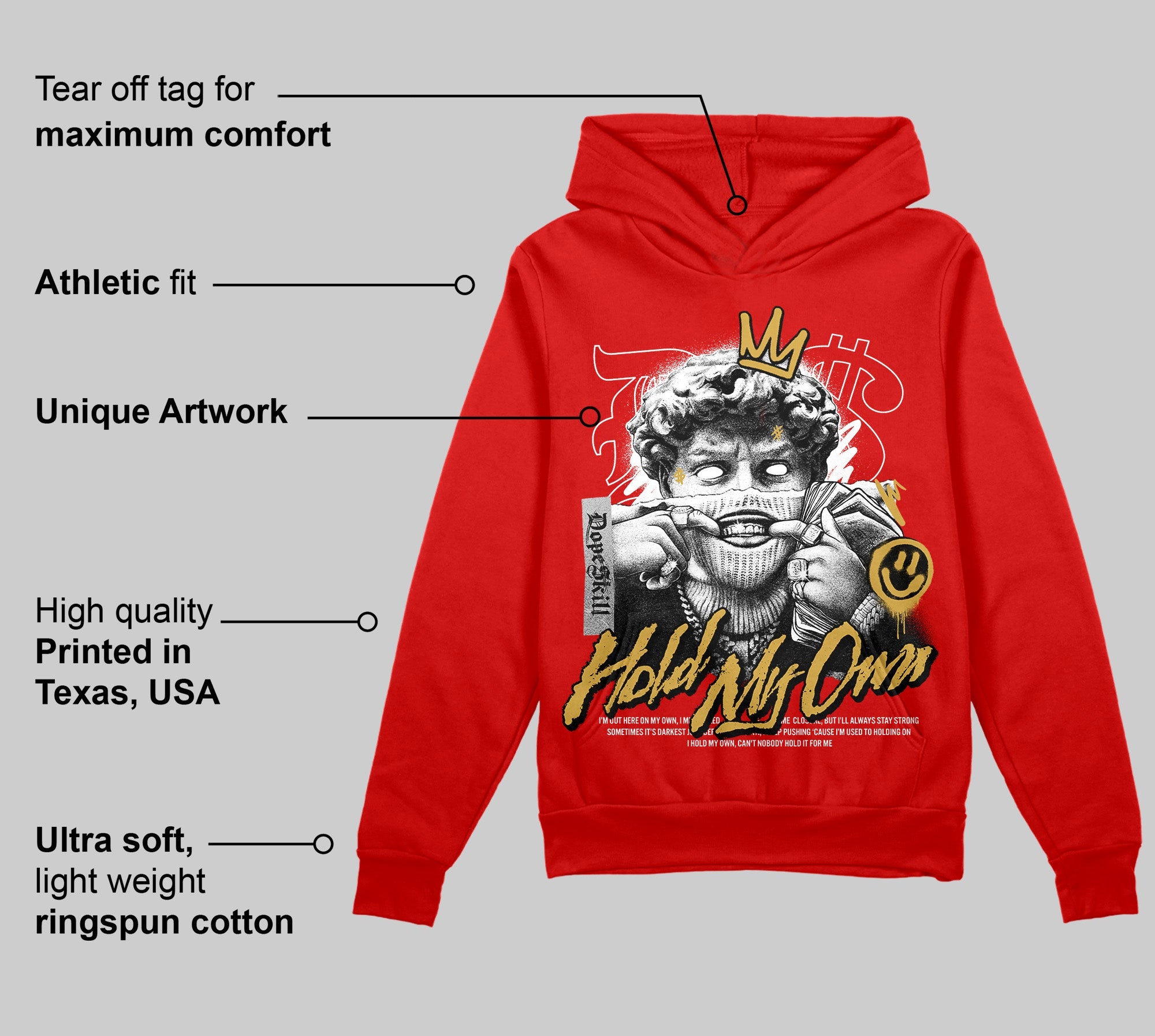 Red Collection superstreetwear Red Hoodie Sweatshirt In My Way Graphic