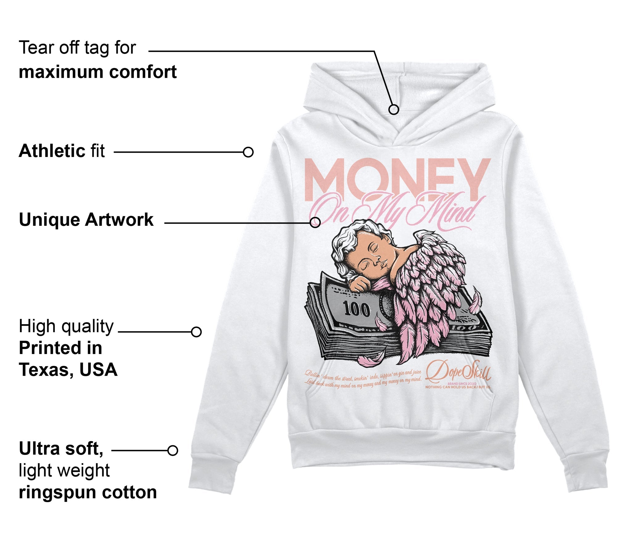 Legend Pink 11s superstreetwear Hoodie Sweatshirt MOMM Graphic