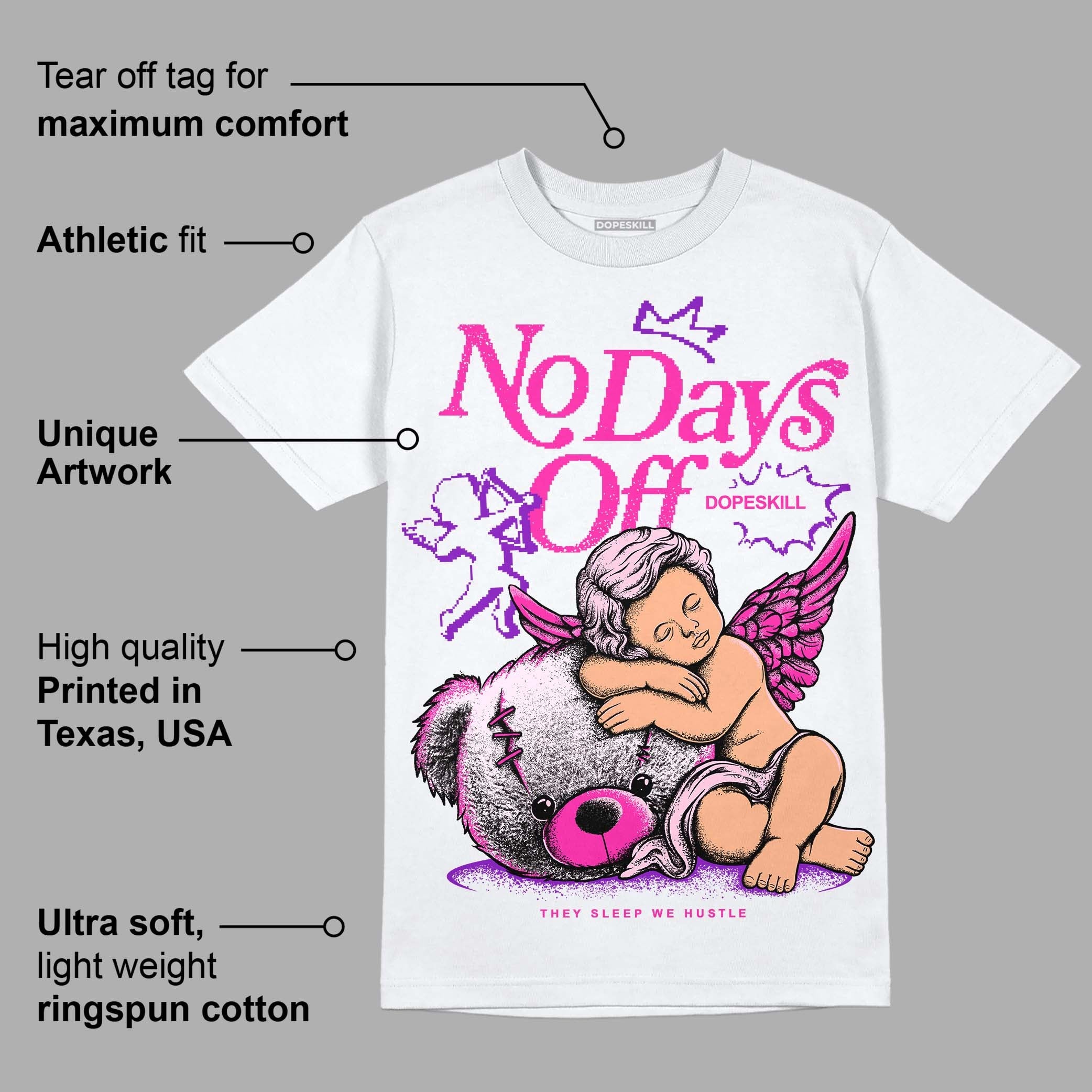 Triple Pink Dunk Low superstreetwear T-Shirt New No Days Off Graphic