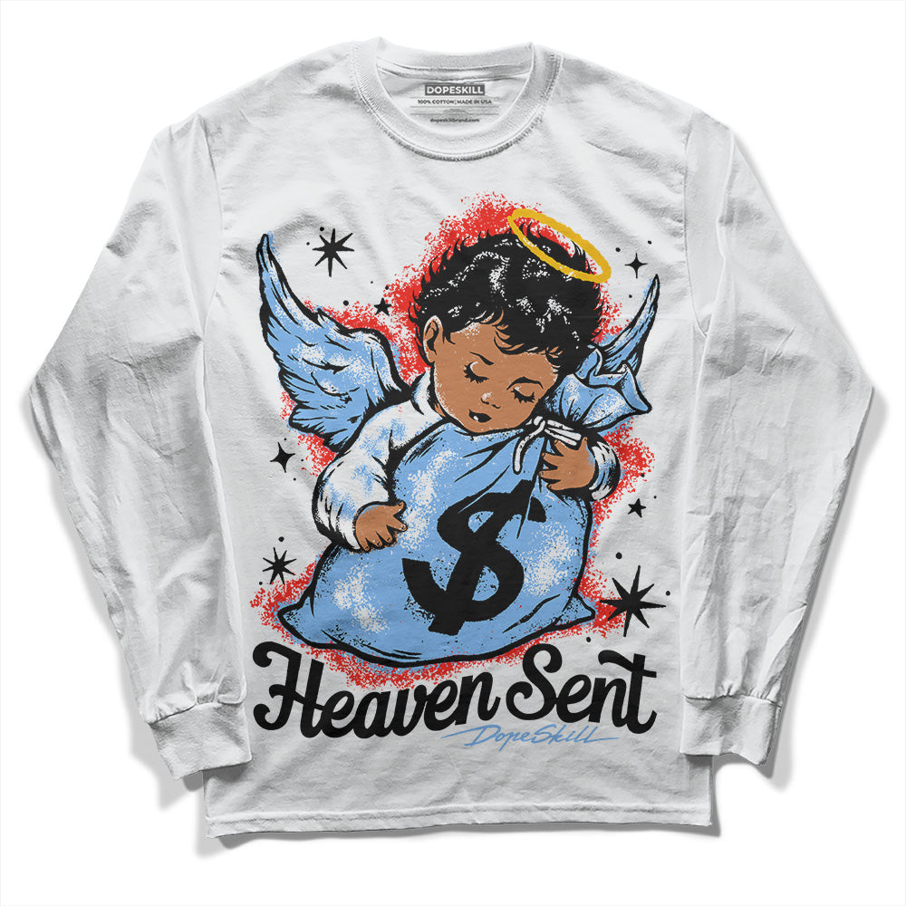 Powder Blue 9s superstreetwear Long Sleeve T-Shirt Heaven Sent Graphic