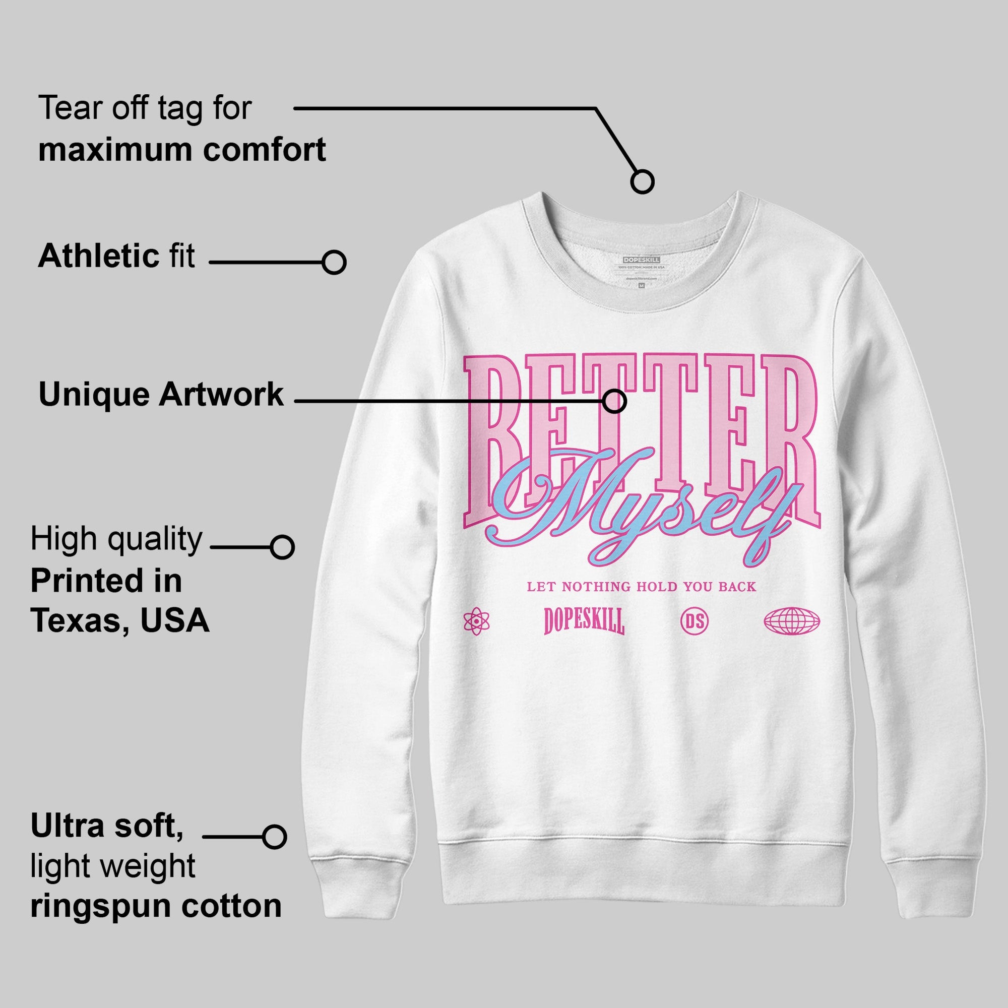 Doernbecher 6s superstreetwear Sweatshirt Better Myself Graphic