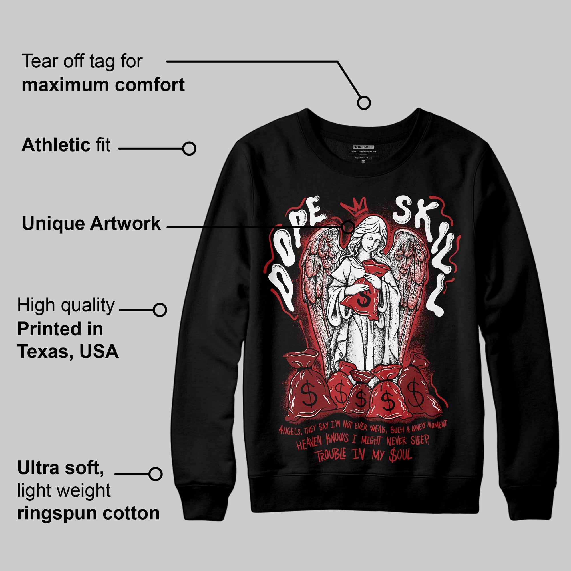 Flu Game 12s superstreetwear Sweatshirt Angels Graphic