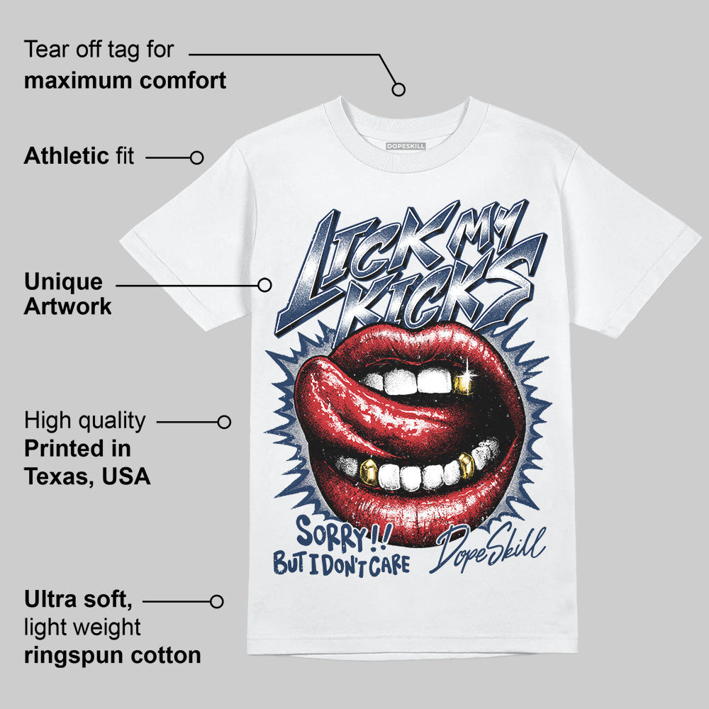 Summit White Navy 4s superstreetwear T-Shirt Lick My Kicks Graphic