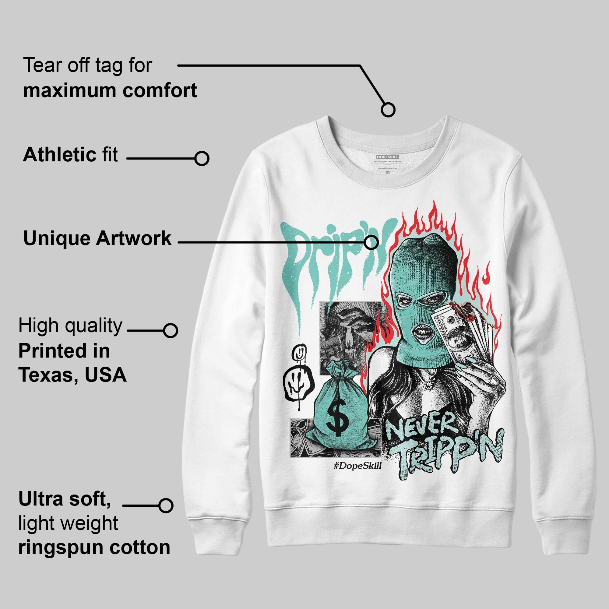 Igloo 11s superstreetwear Sweatshirt Drip'n Never Tripp'n Graphic