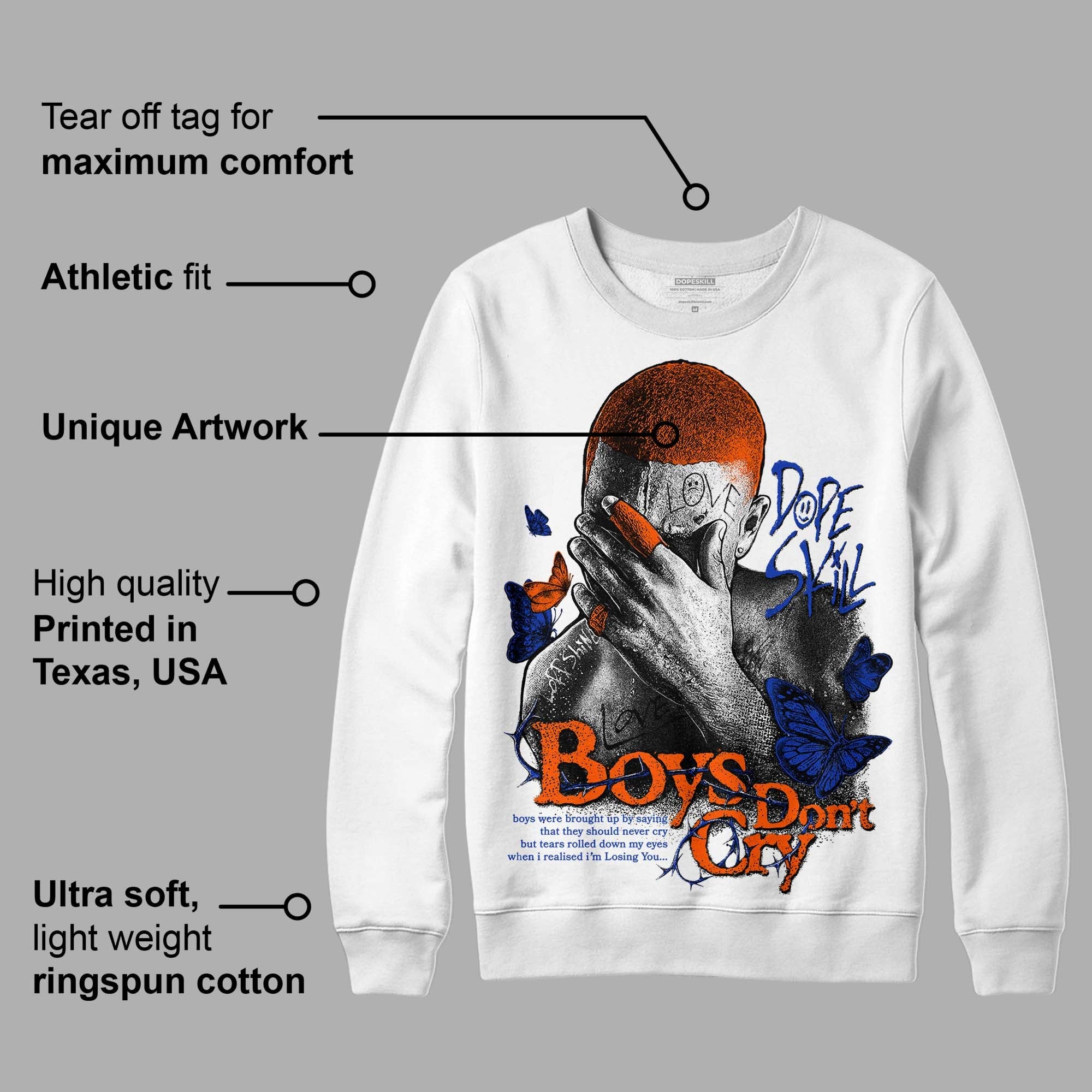 Dunk Low Futura Orange Blaze superstreetwear Sweatshirt Boys Don't Cry Graphic