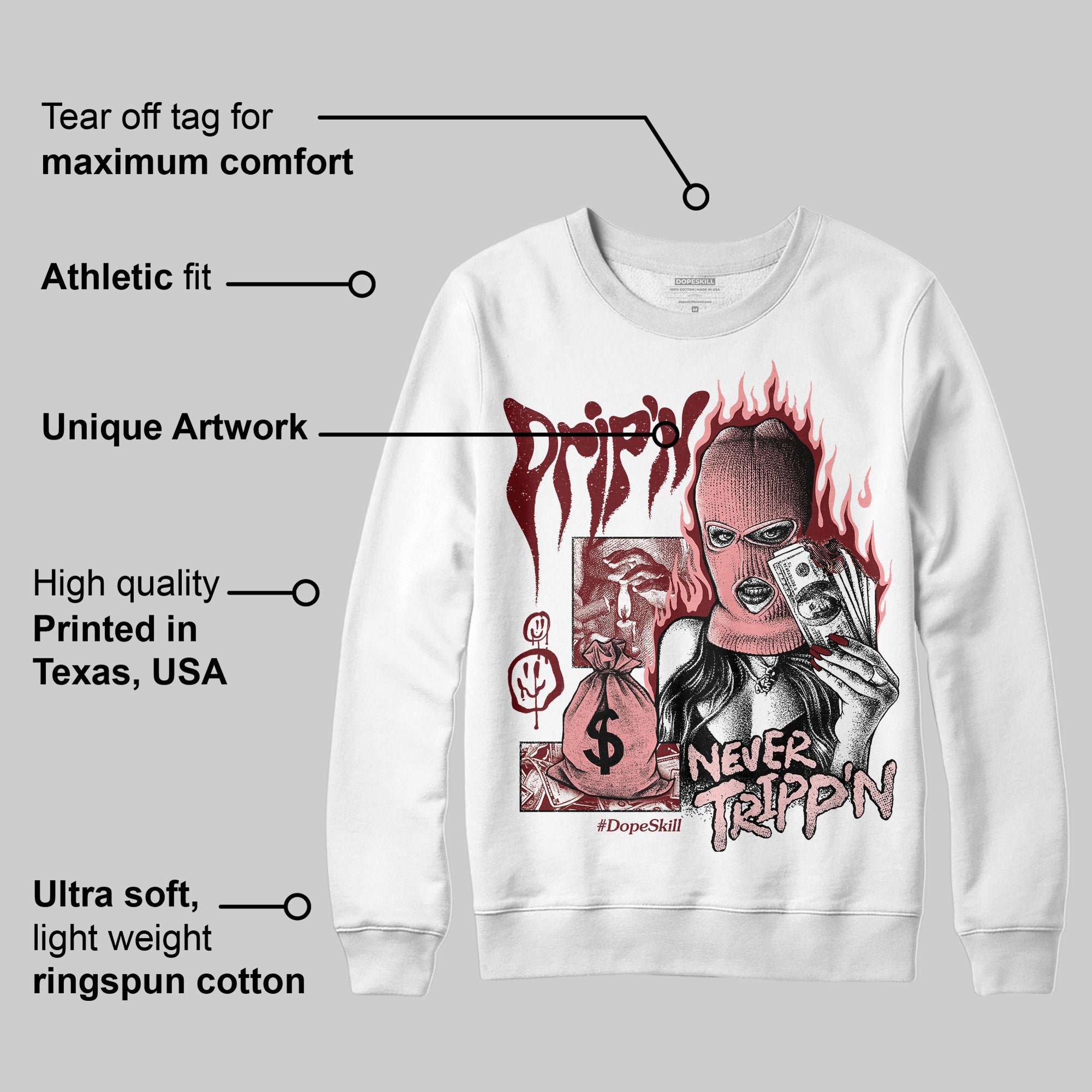 VALENTINE'S Day 3s superstreetwear Sweatshirt Drip'n Never Tripp'n Graphic
