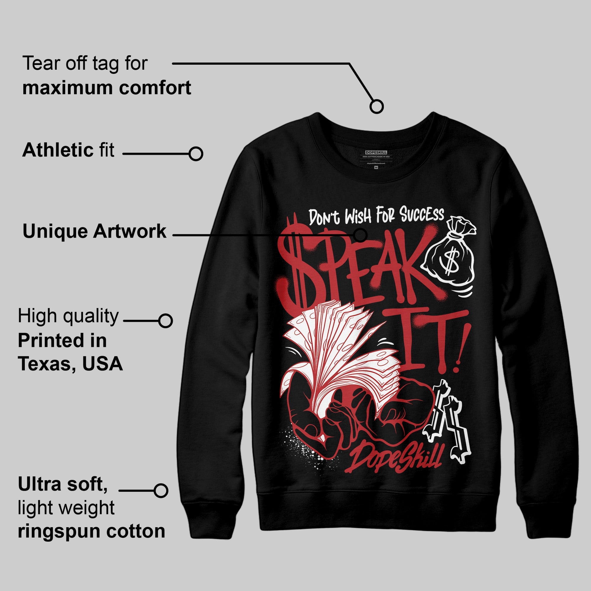 Black Toe Reimagined 1s superstreetwear Sweatshirt Speak It Graphic