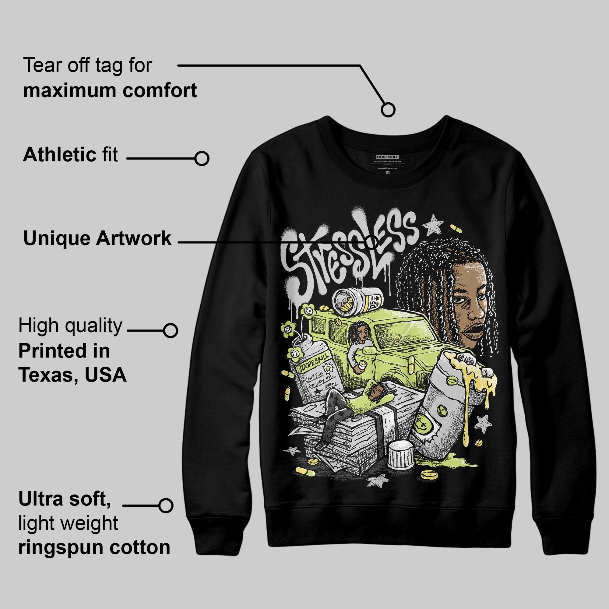 Light Lemon Twist 4s superstreetwear Sweatshirt Stressless Graphic