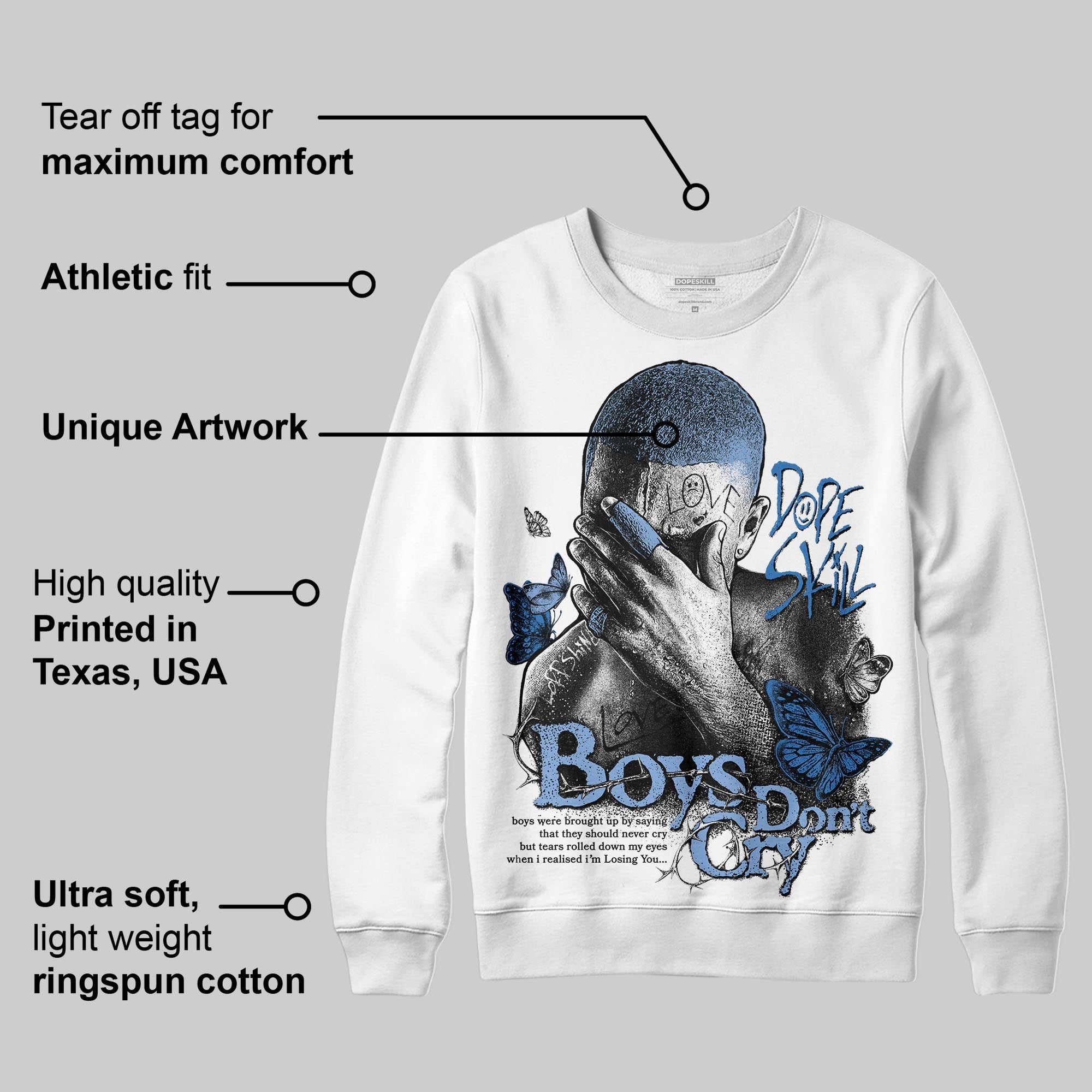 Forget Me Not 4s superstreetwear Sweatshirt Boys Don't Cry Graphic