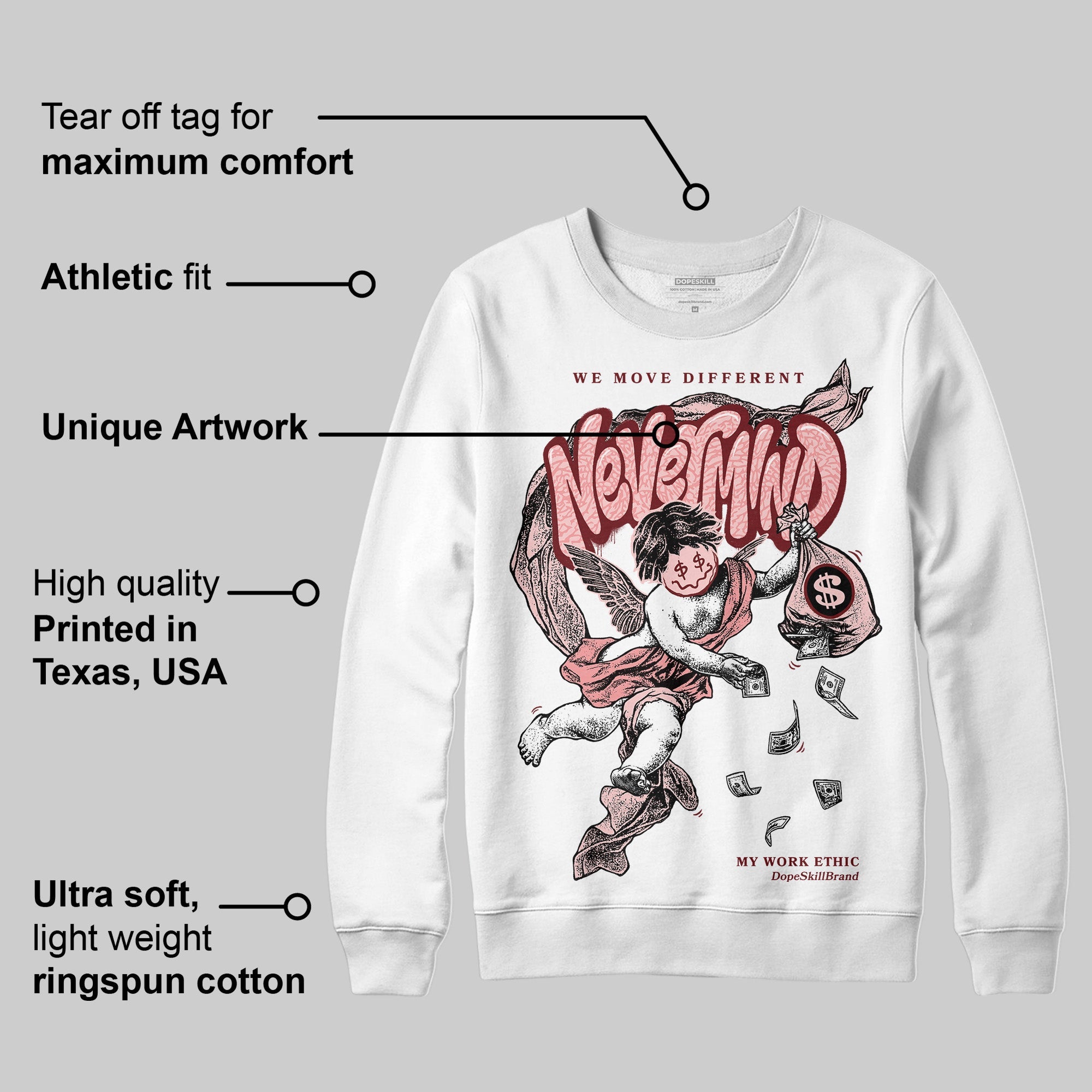 VALENTINE'S Day 3s superstreetwear Sweatshirt Nevermind Graphic