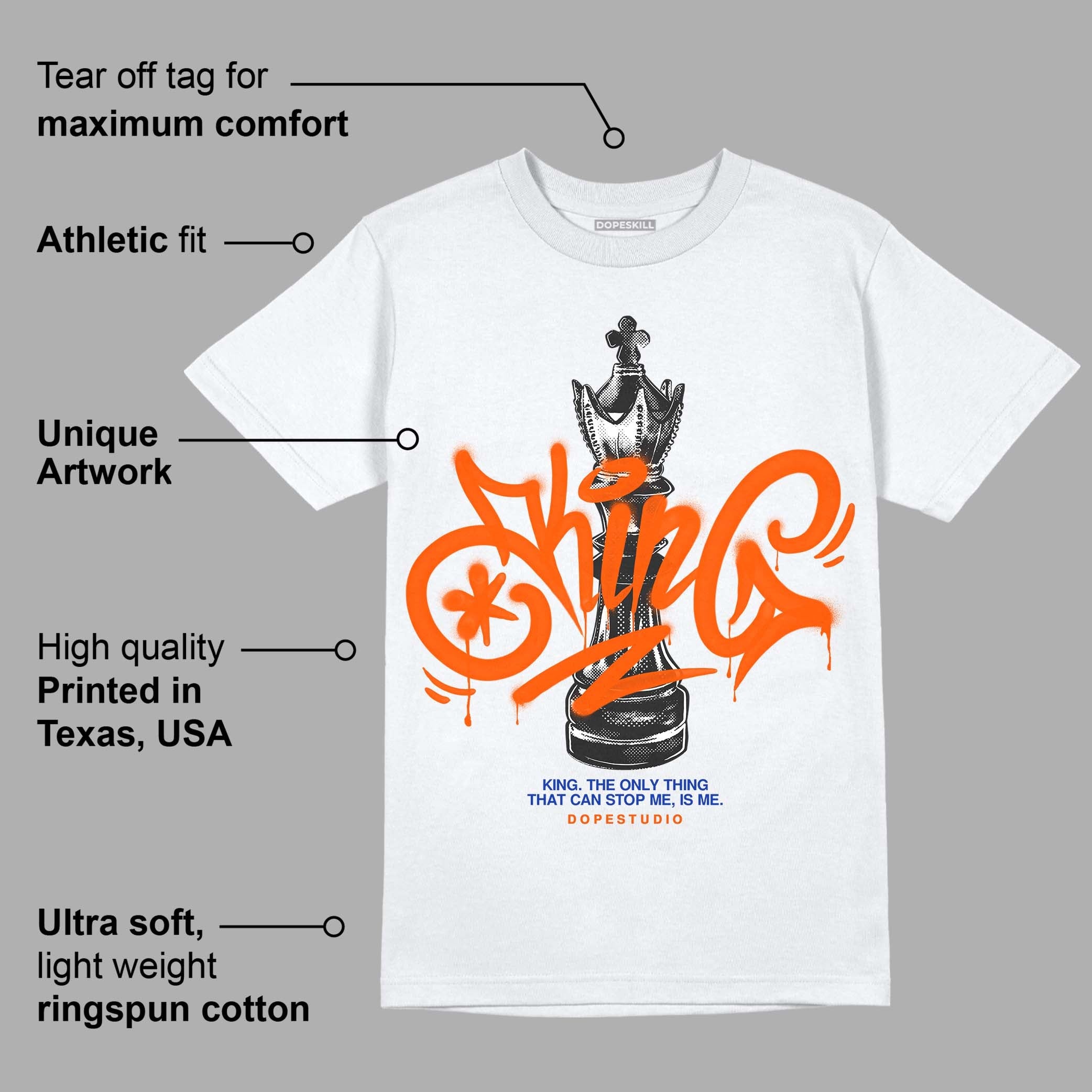 Dunk Low Futura Orange Blaze superstreetwear T-Shirt King Chess Graphic