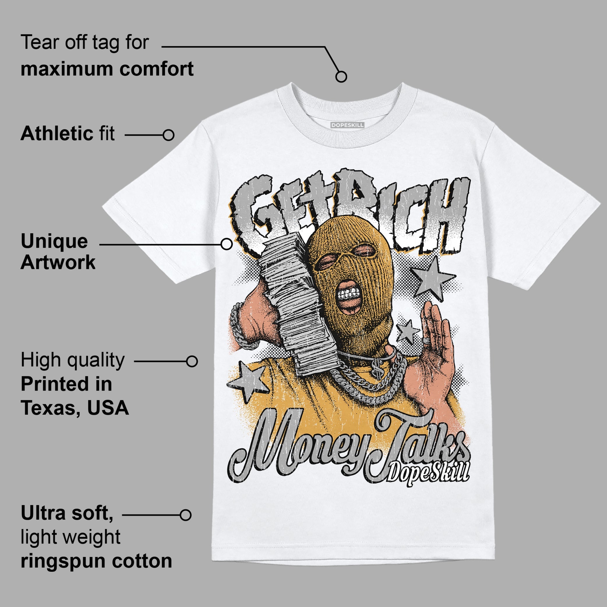 Gratitude 11s superstreetwear T-Shirt Get Rich Graphic