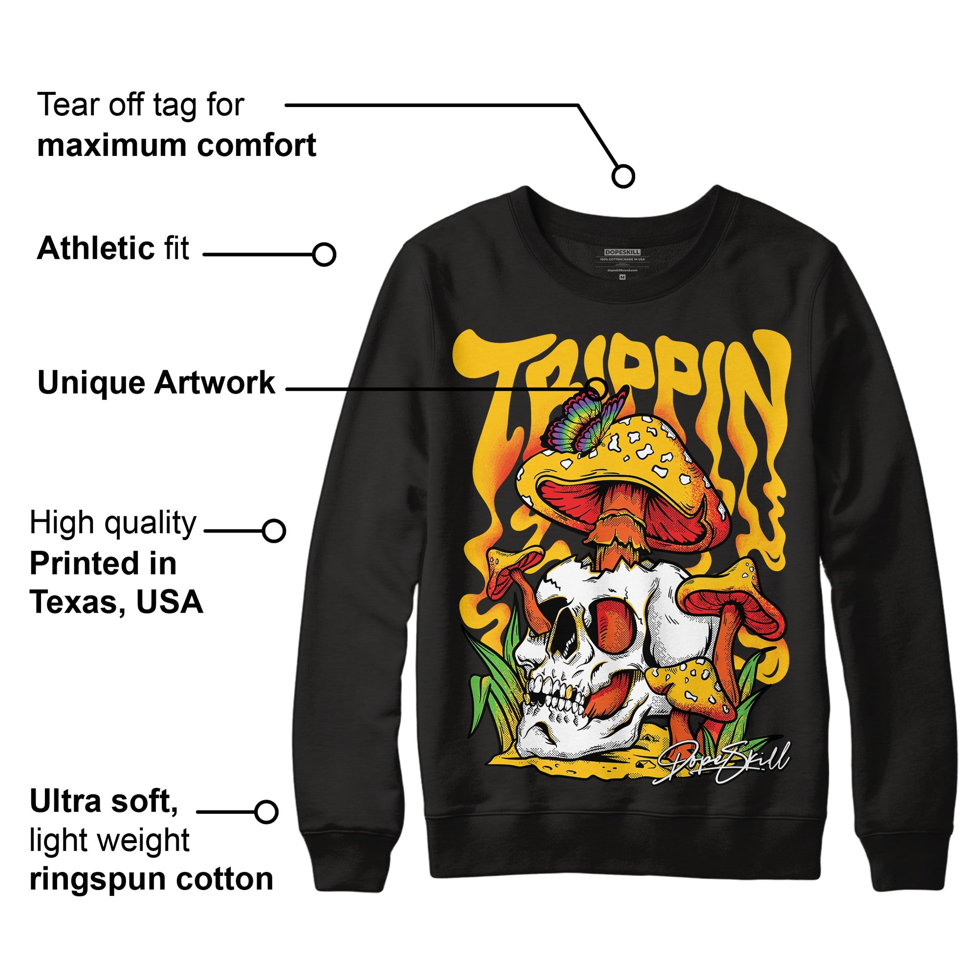 Yellow Collection superstreetwear Sweatshirt Trippin Graphic