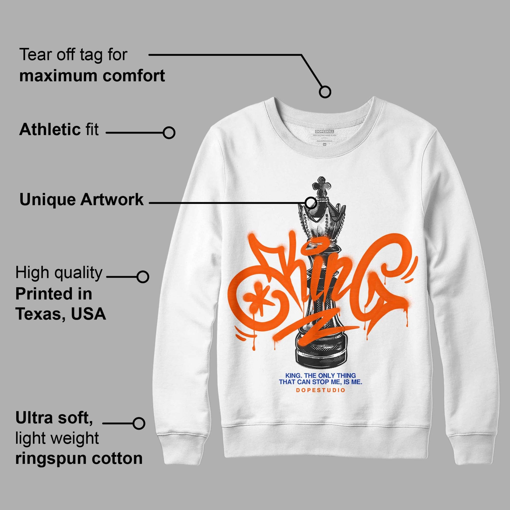 Dunk Low Futura Orange Blaze superstreetwear Sweatshirt King Chess Graphic