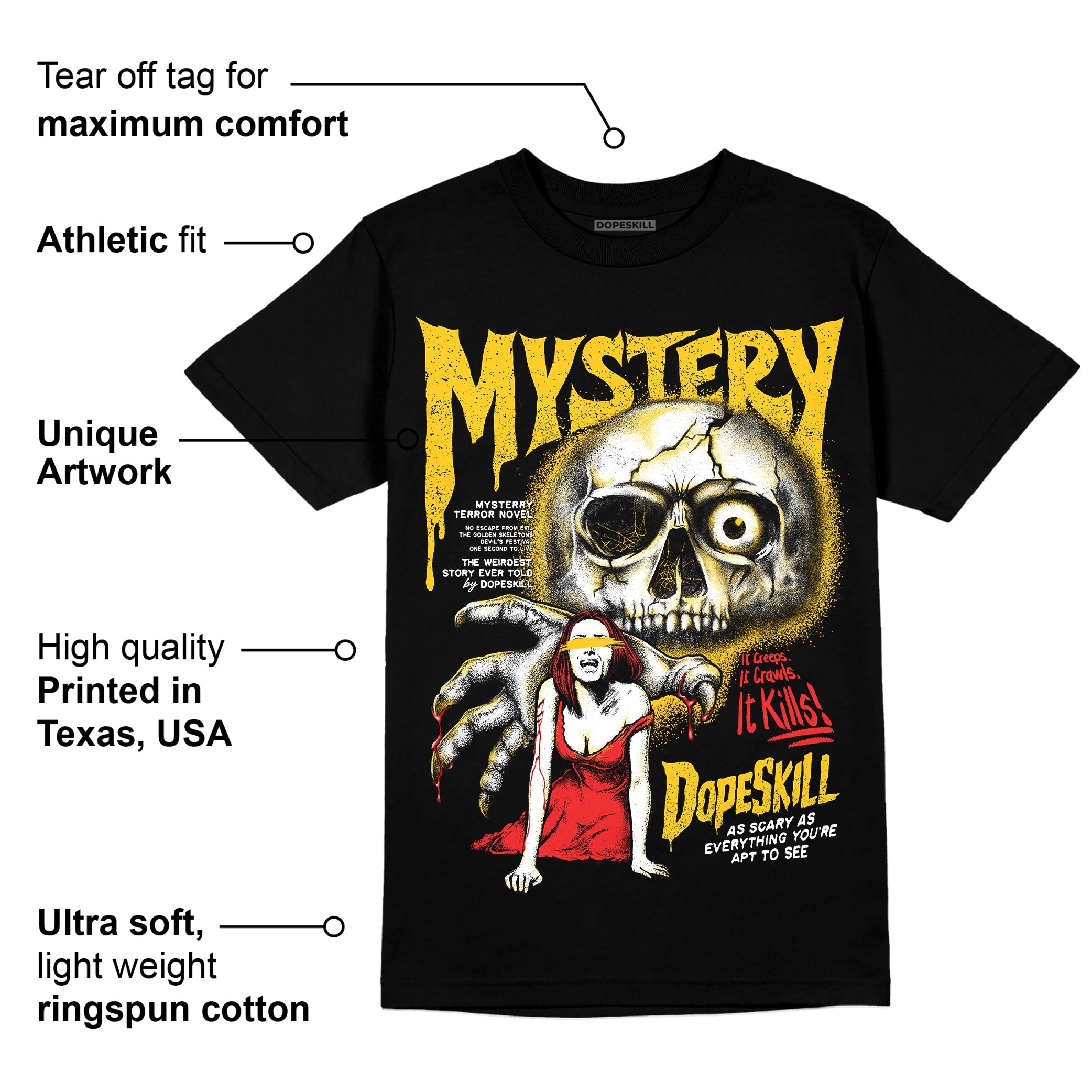 Yellow Collection superstreetwear T-Shirt Mystery Ghostly Grasp Graphic