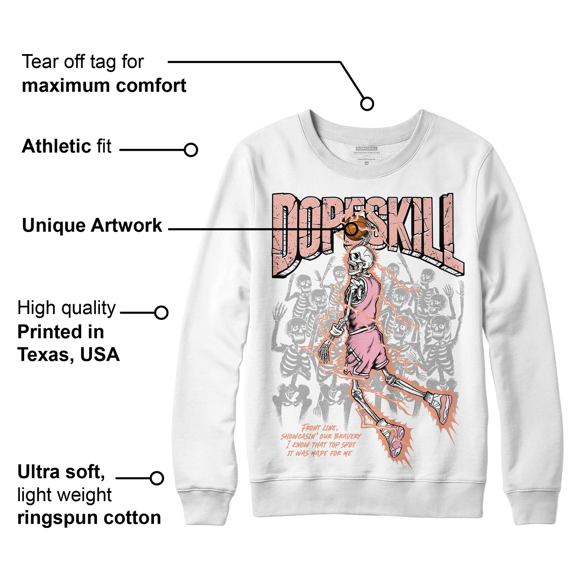 Legend Pink 11s superstreetwear Sweatshirt Thunder Dunk Graphic
