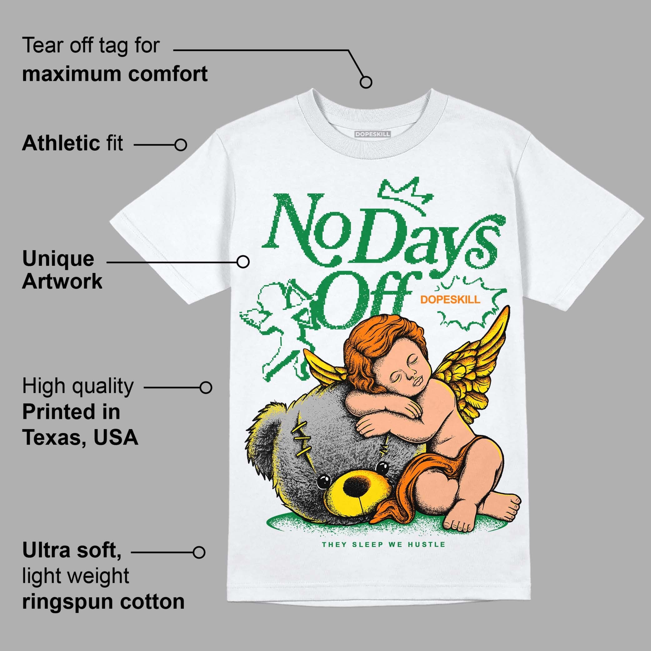 Dunk Low Reverse Brazil superstreetwear T-Shirt New No Days Off Graphic