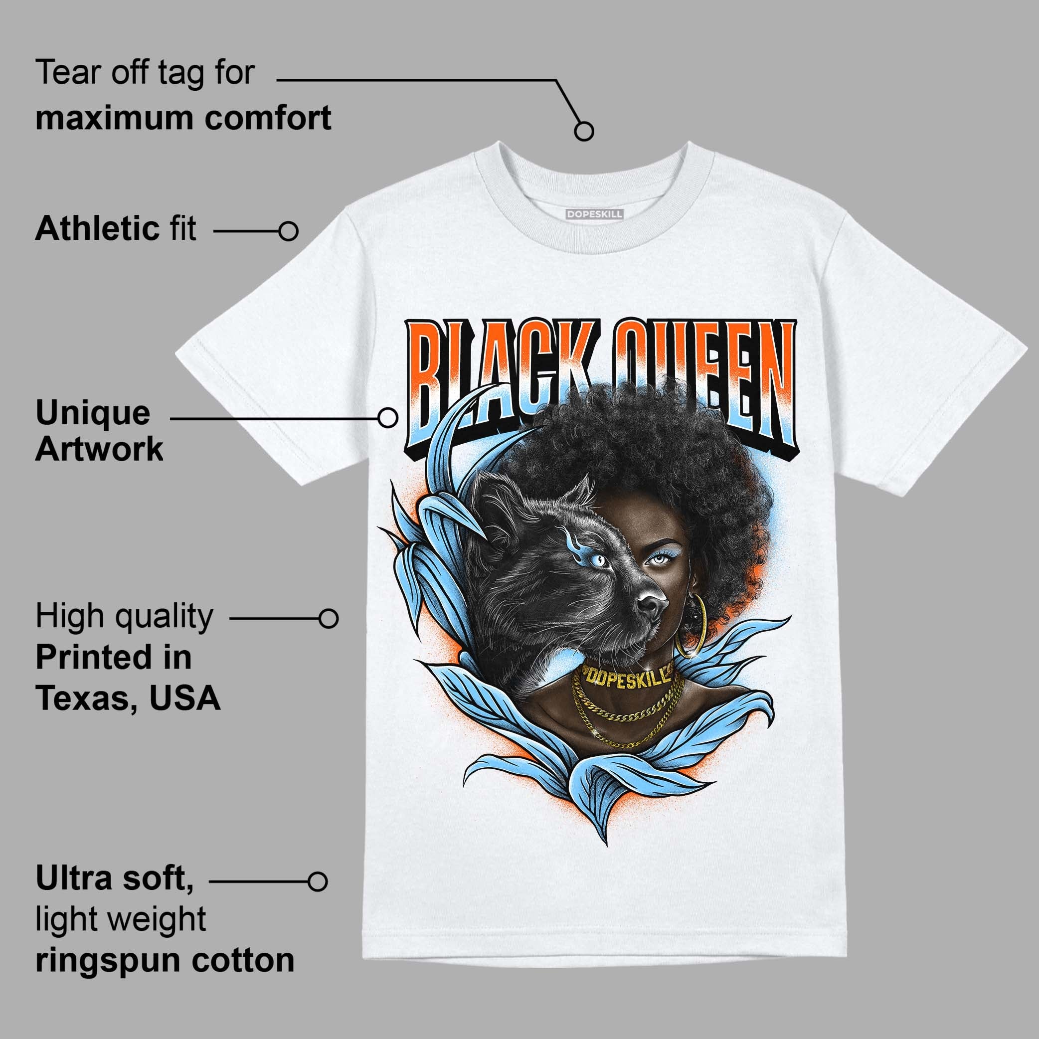 Dunk Low Futura University Blue superstreetwear T-Shirt New Black Queen Graphic
