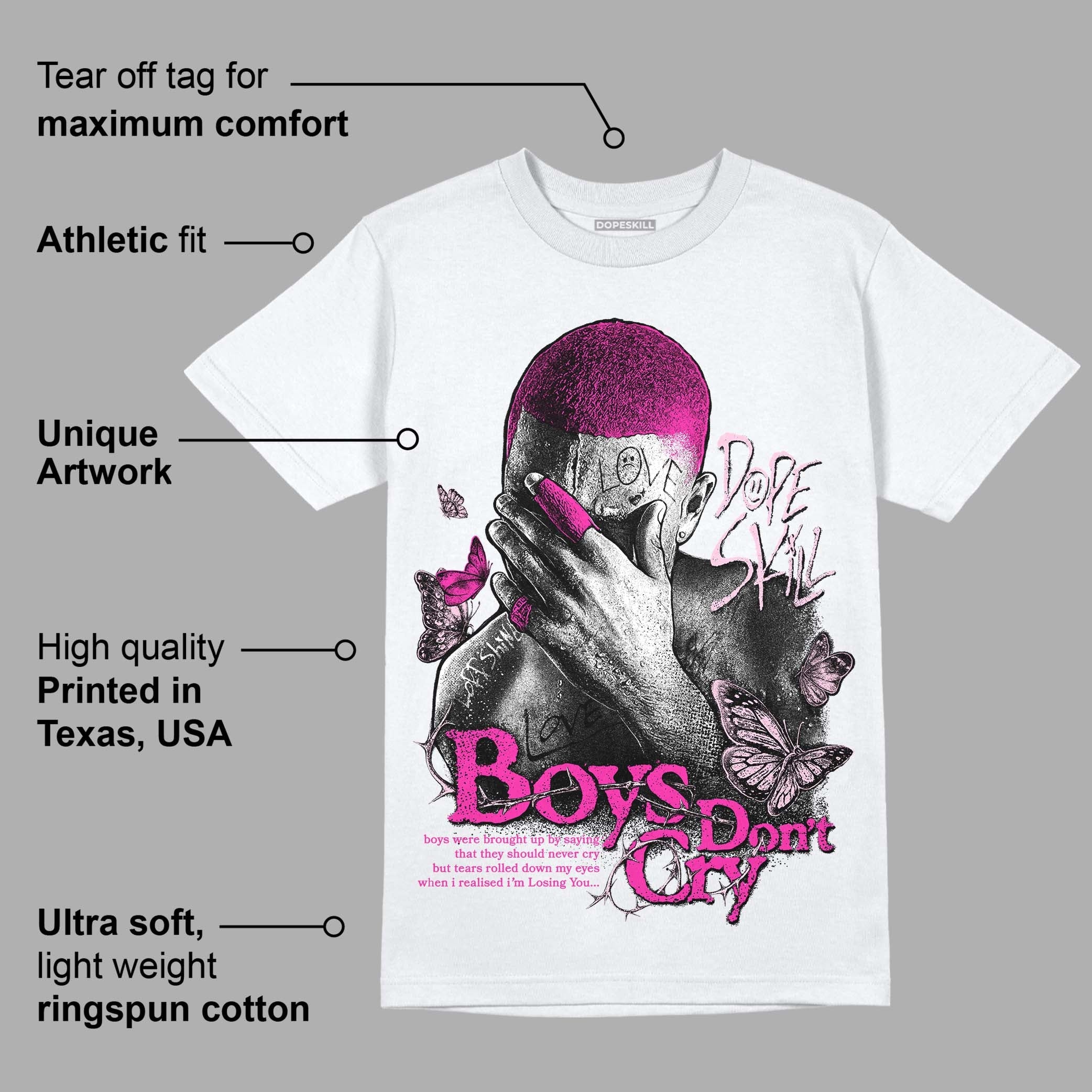 Triple Pink Dunk Low superstreetwear T-Shirt Boys Don't Cry Graphic