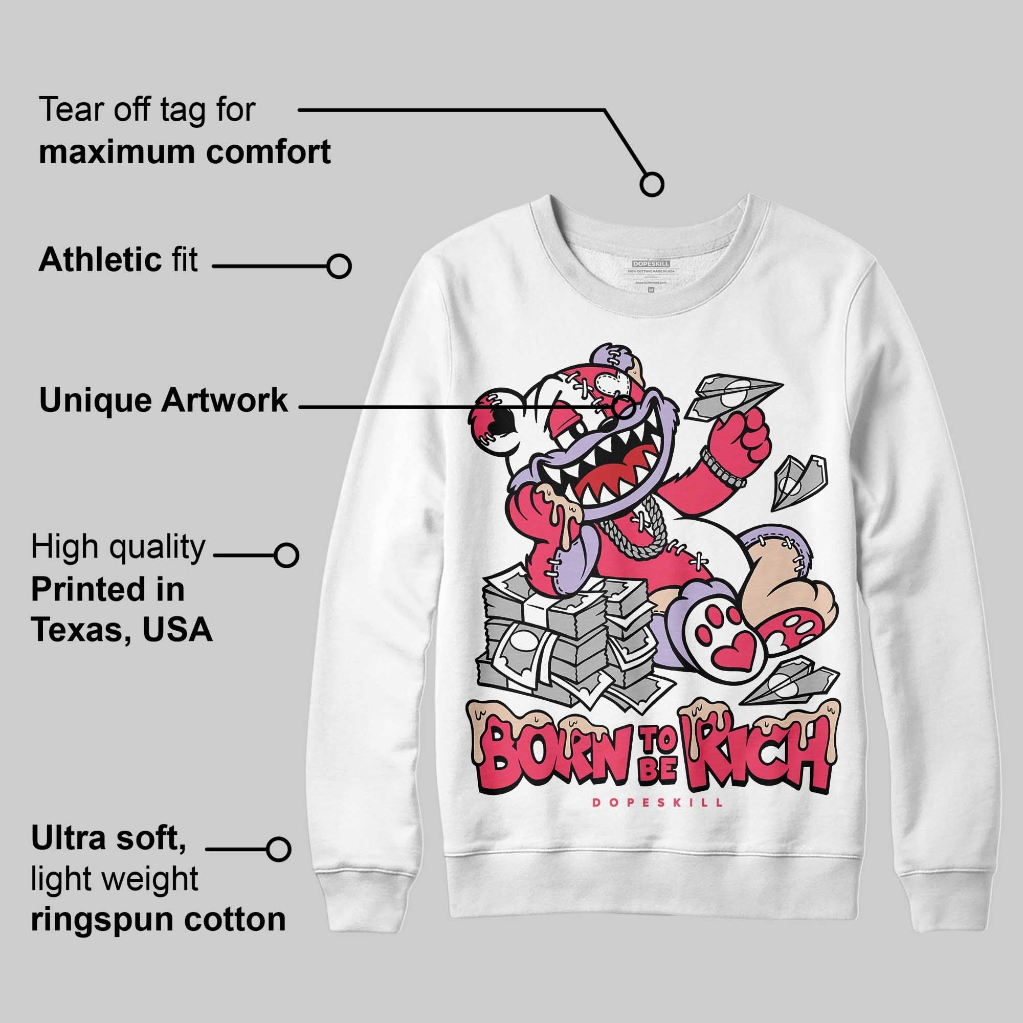 Peanut Butter Jelly 5s superstreetwear Sweatshirt Born To Be Rich Graphic