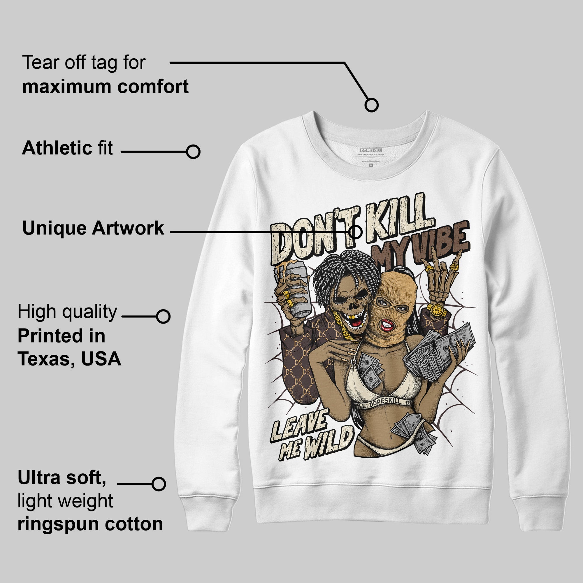 Earth 5s superstreetwear Sweatshirt Don't Kill My Vibe Graphic