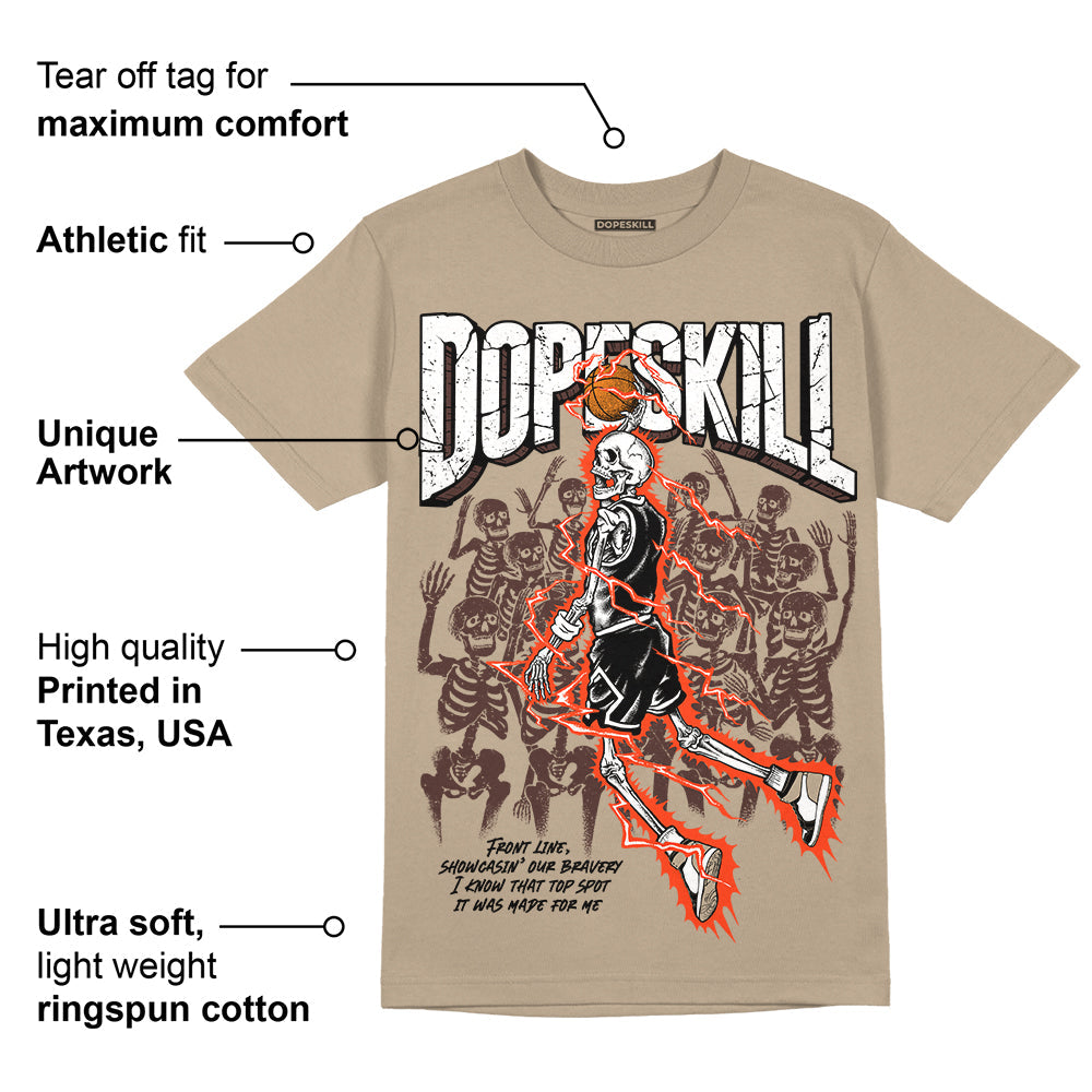 Latte 1s superstreetwear Medium Brown T-shirt Thunder Dunk Graphic