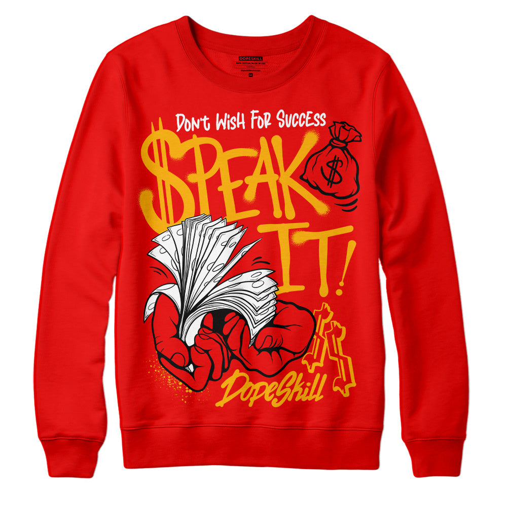 Red Collection superstreetwear Red Sweatshirt Speak It Graphic