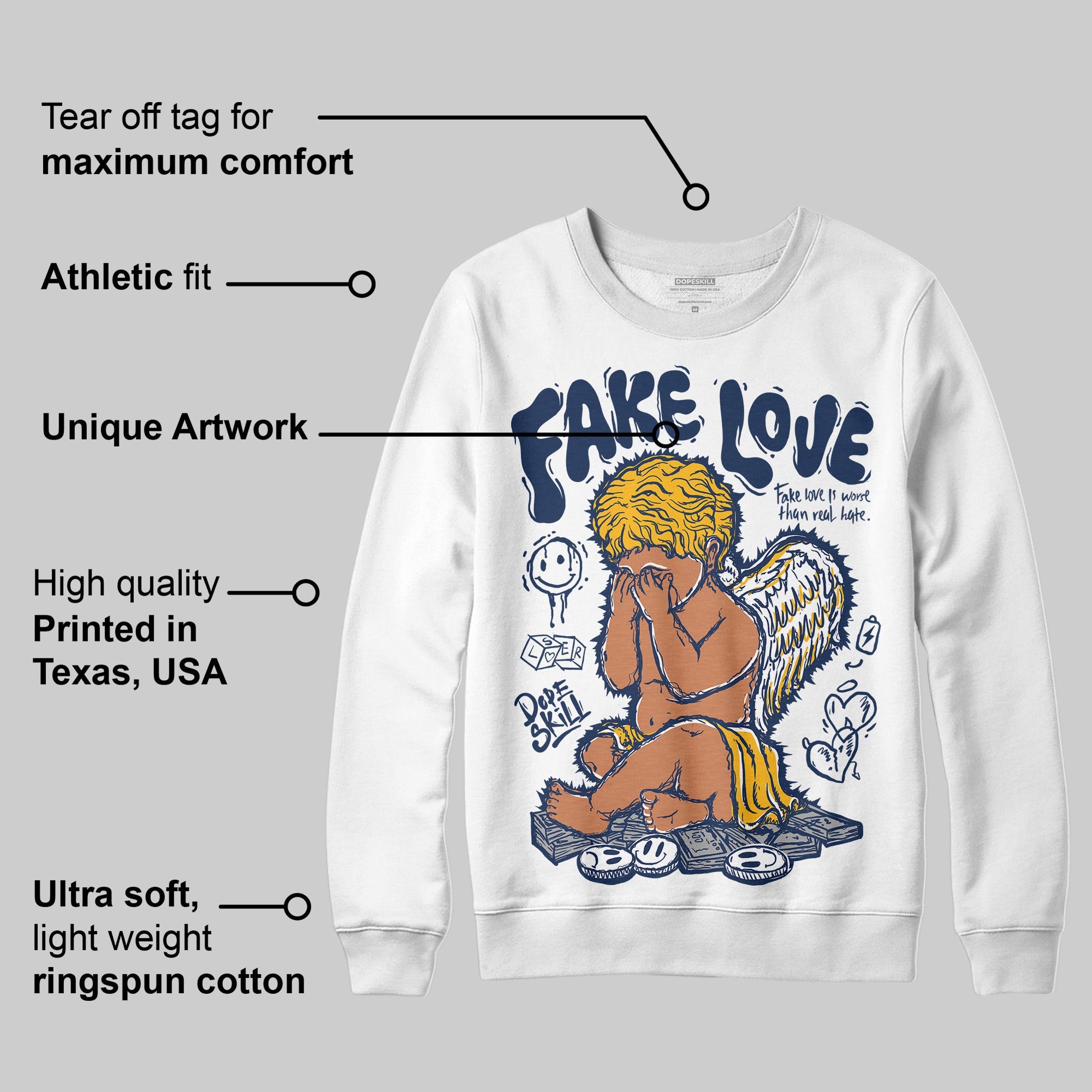 Retro Dunk From Above 4s superstreetwear Sweatshirt False Love Graphic