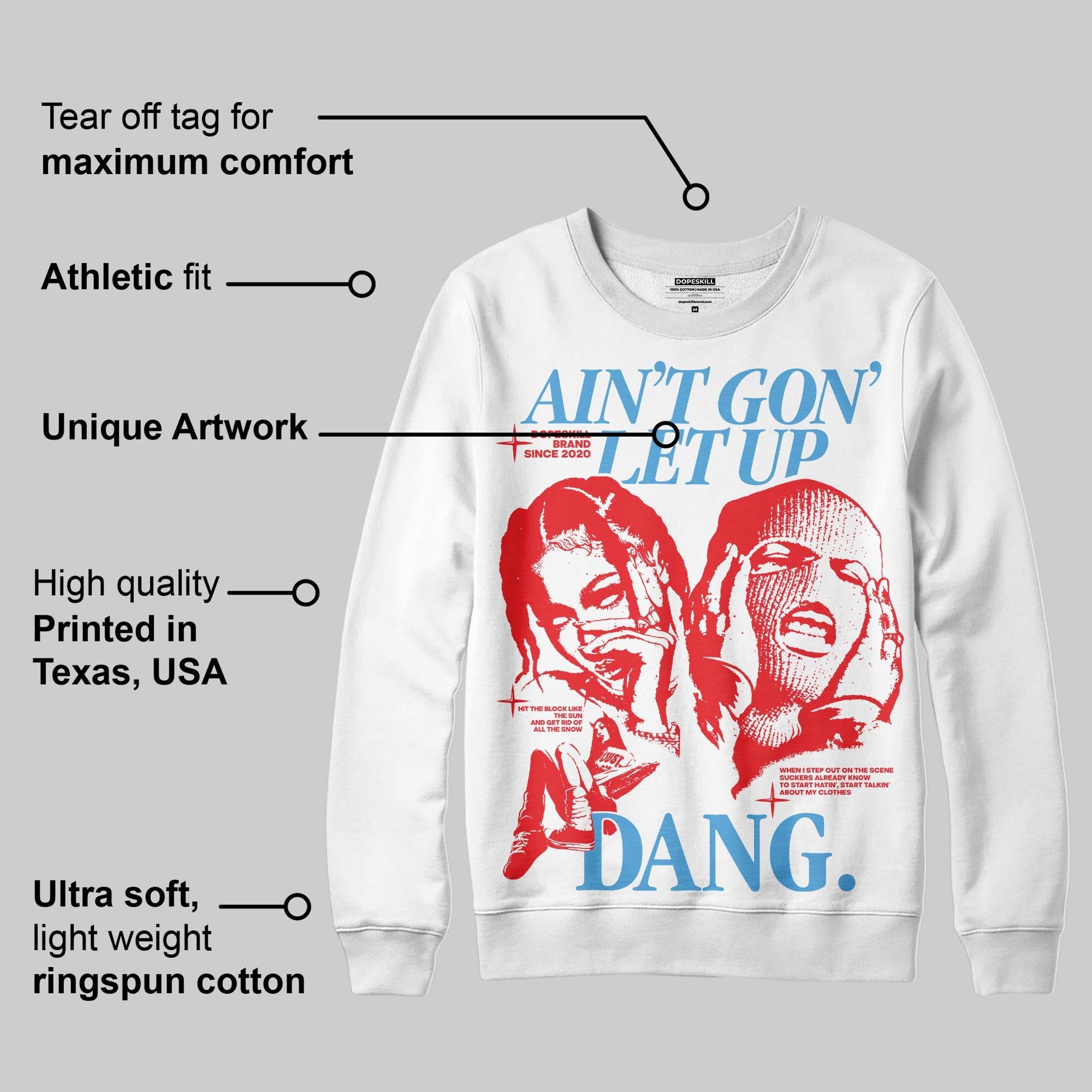 Cherry 11s superstreetwear Sweatshirt Ain't Gon' Let Up Graphic