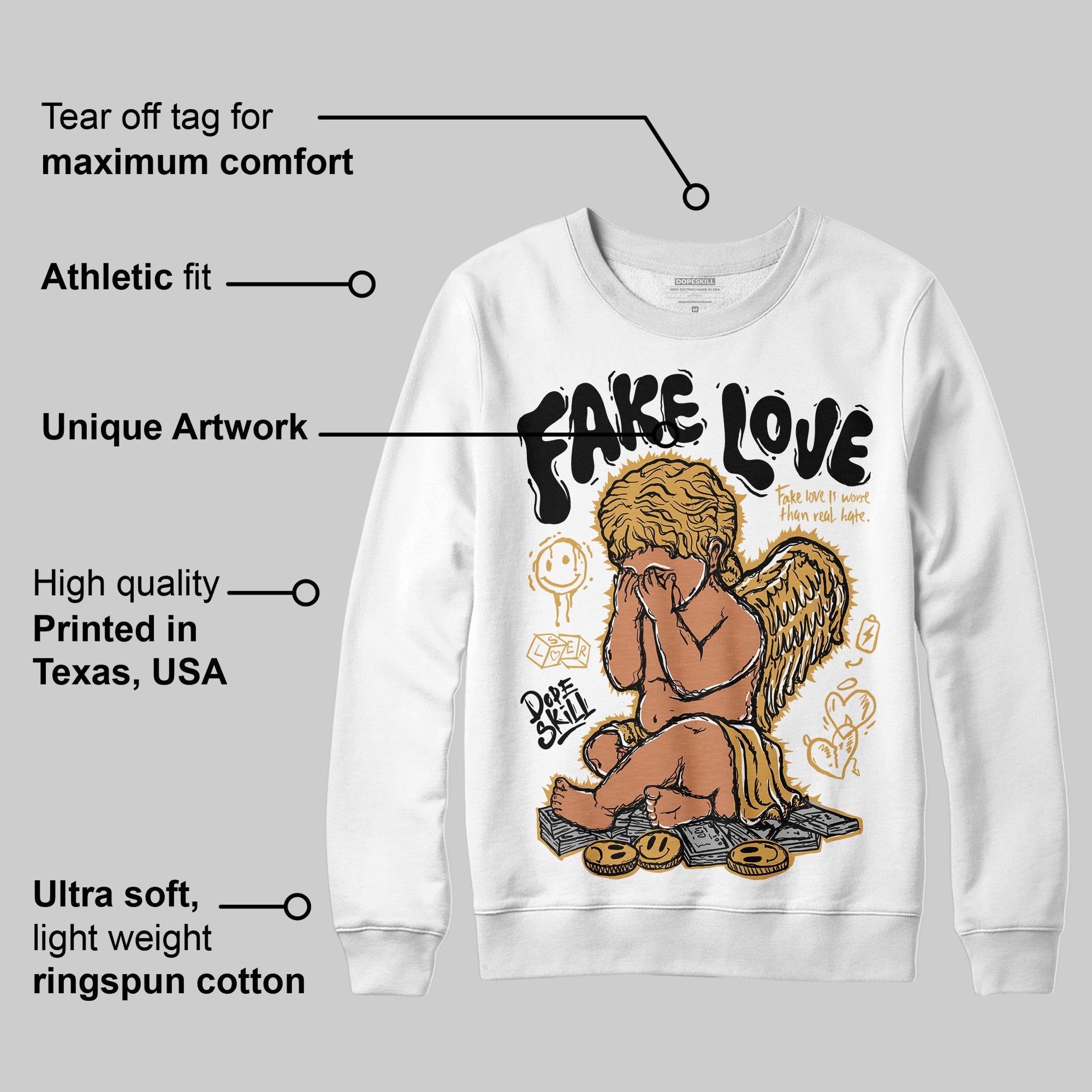 Gratitude 11s superstreetwear Sweatshirt False Love Graphic