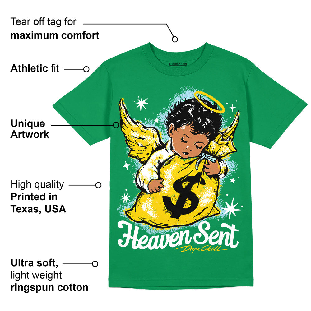 Lucky Green 5s superstreetwear Green T-shirt Heaven Sent Graphic
