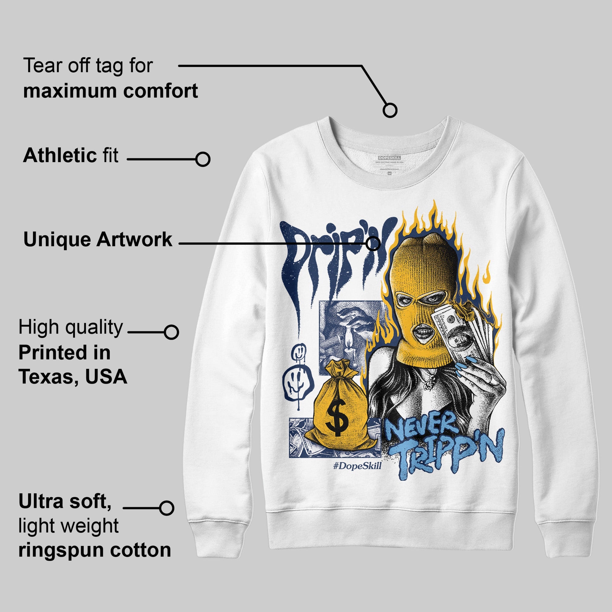 Retro Dunk From Above 4s superstreetwear Sweatshirt Drip'n Never Tripp'n Graphic