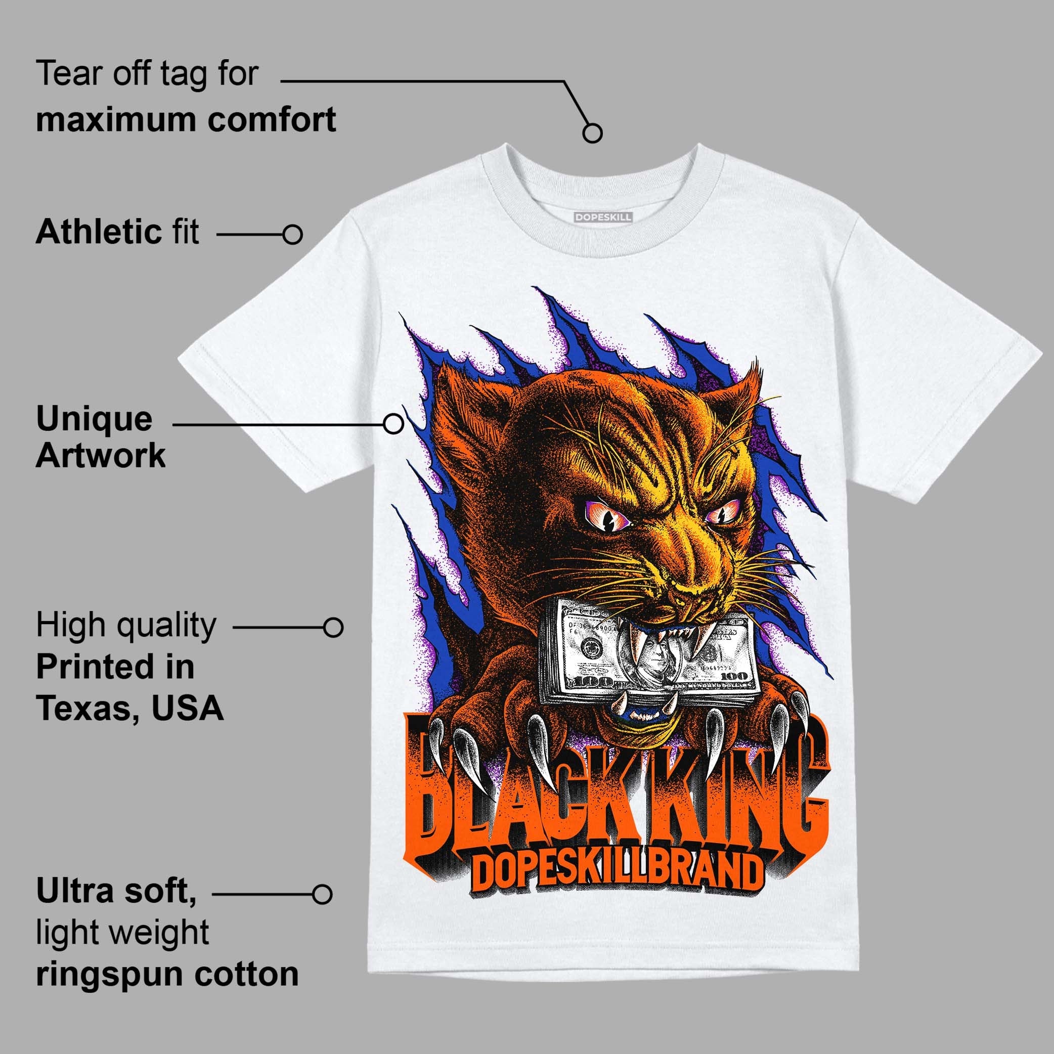Dunk Low Futura Orange Blaze superstreetwear T-Shirt Black King Graphic