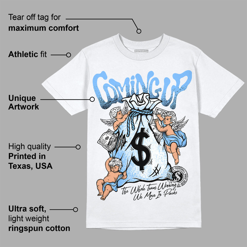 Powder Blue 9s superstreetwear T-Shirt Money Bag Coming Up Graphic