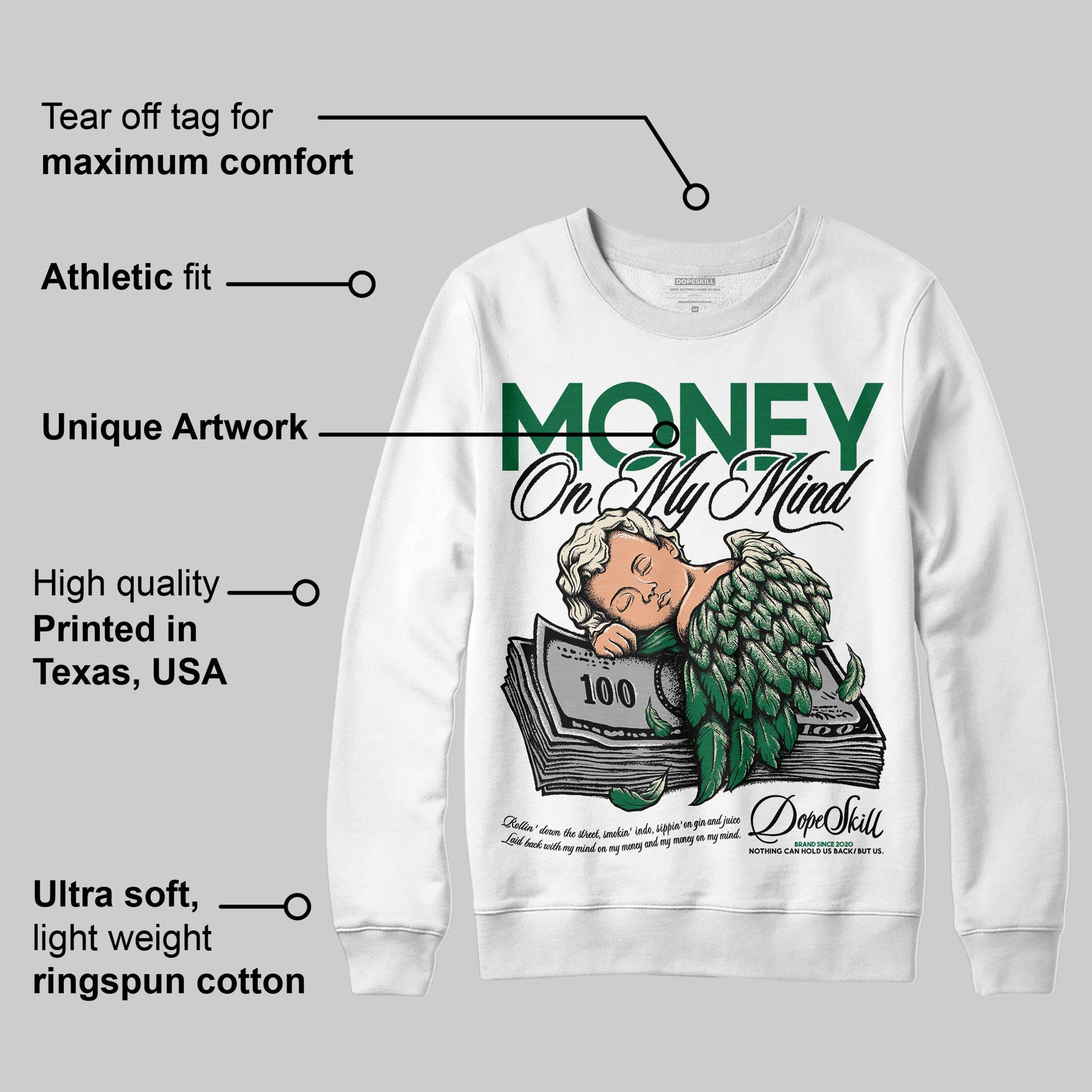 Pine Green 13s superstreetwear Sweatshirt MOMM Graphic