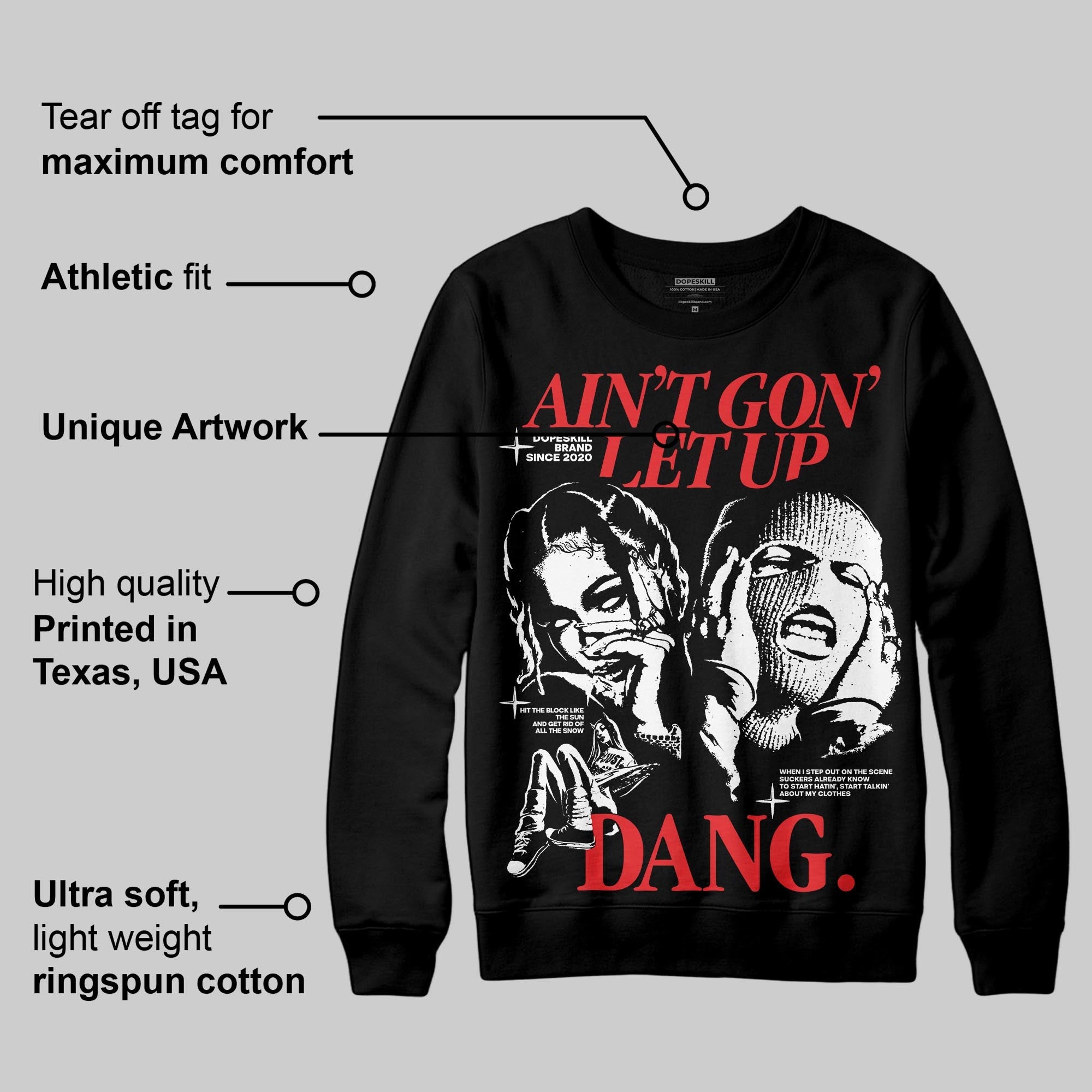 Dunk Panda White Black superstreetwear Sweatshirt Ain't Gon' Let Up Graphic