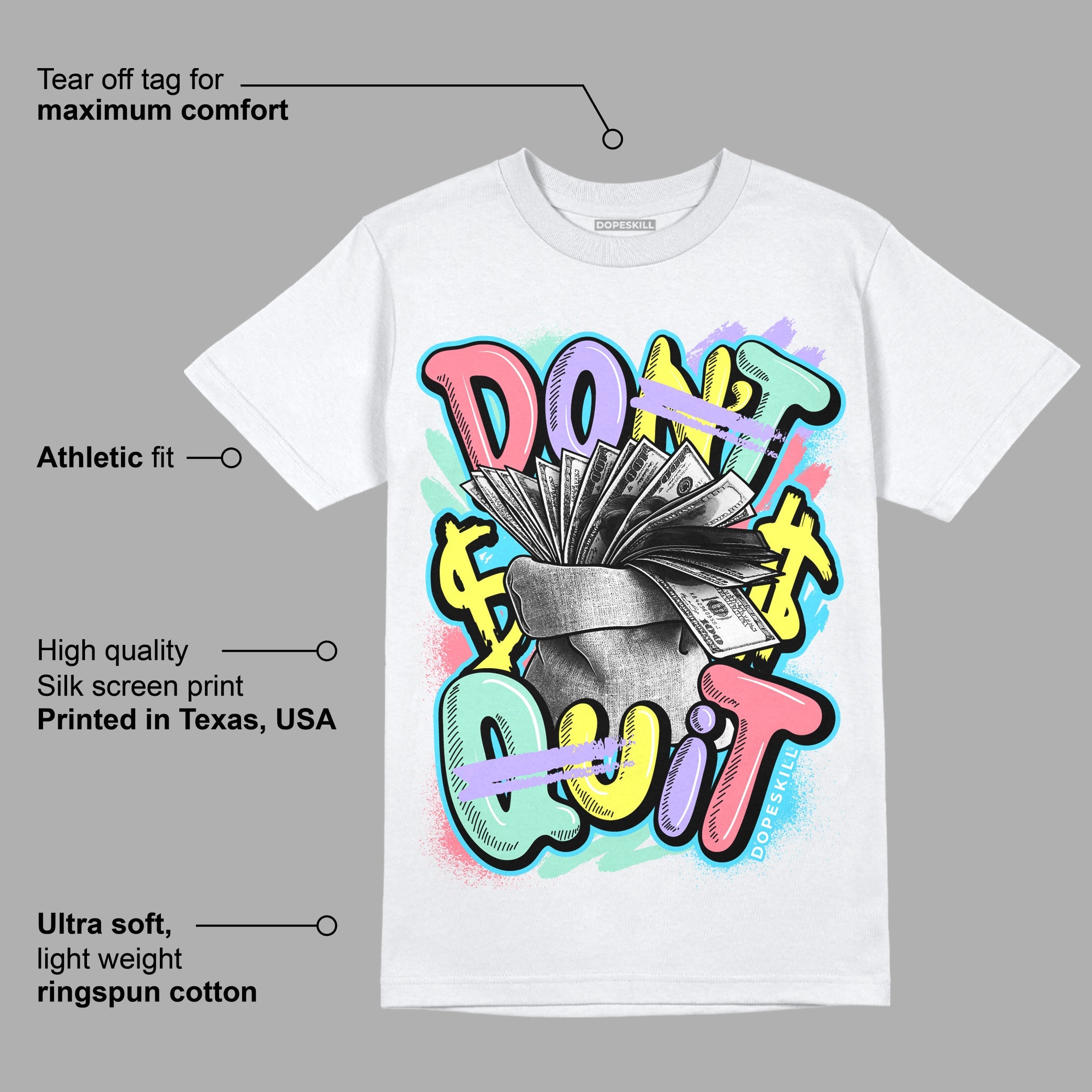 Candy Easter Dunk Low superstreetwear T-Shirt Don't Quit Graphic