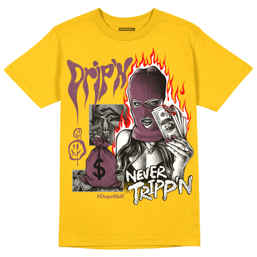 Brotherhood 1s High OG superstreetwear University Gold T-shirt Drip'n Never Tripp'n Graphic