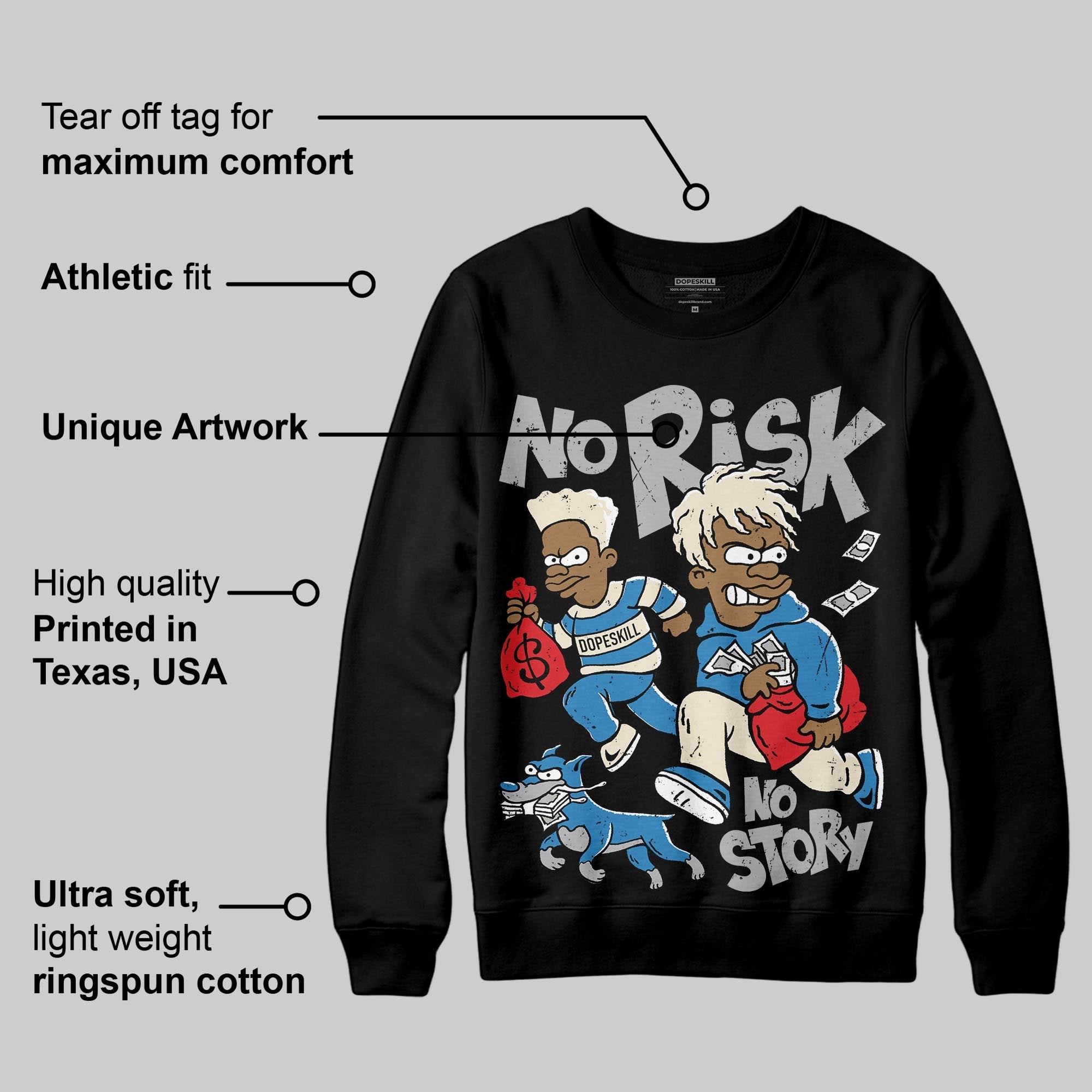 Rare Air 3s superstreetwear Sweatshirt No Risk No Story Graphic