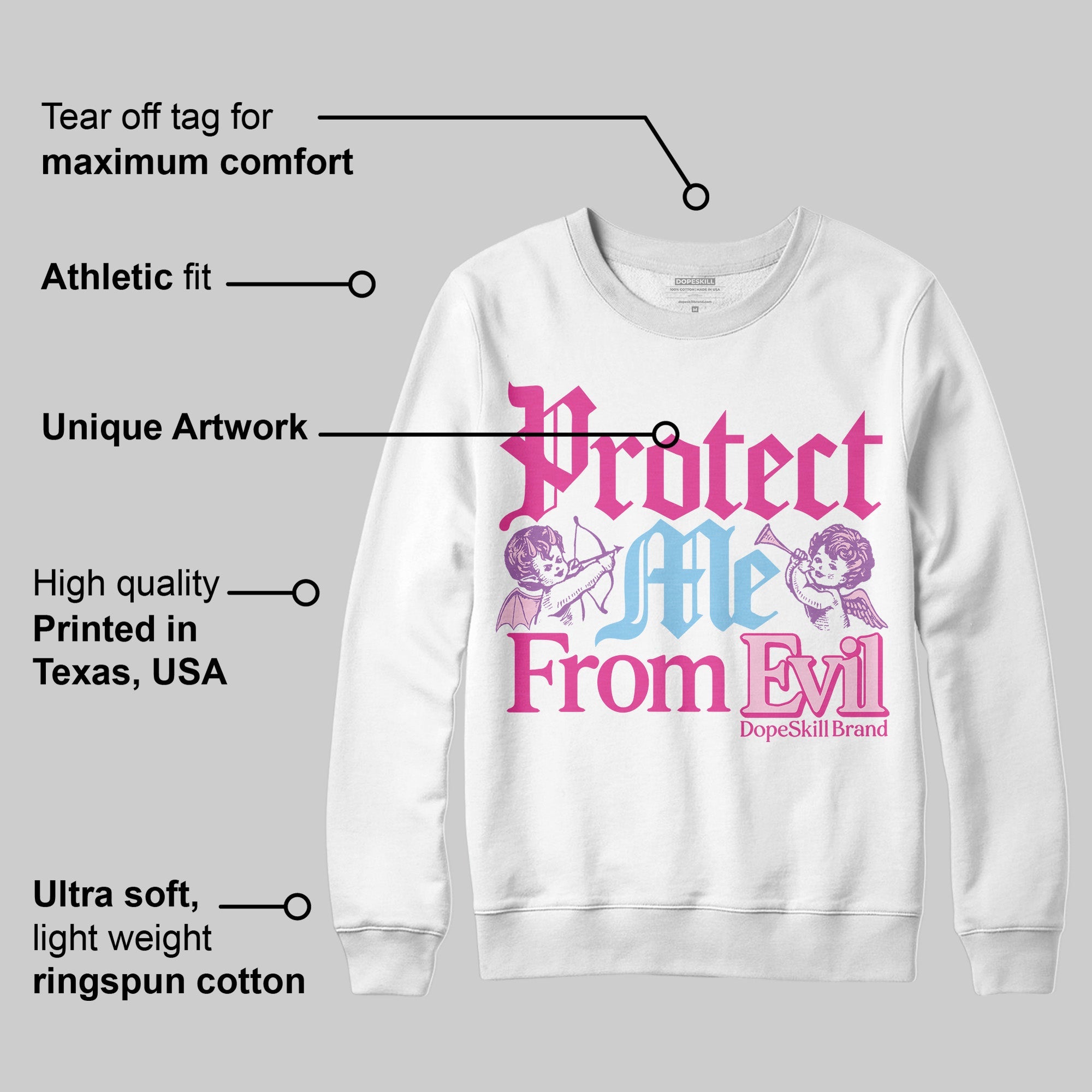 Doernbecher 6s superstreetwear Sweatshirt Protect Me From Evil Graphic