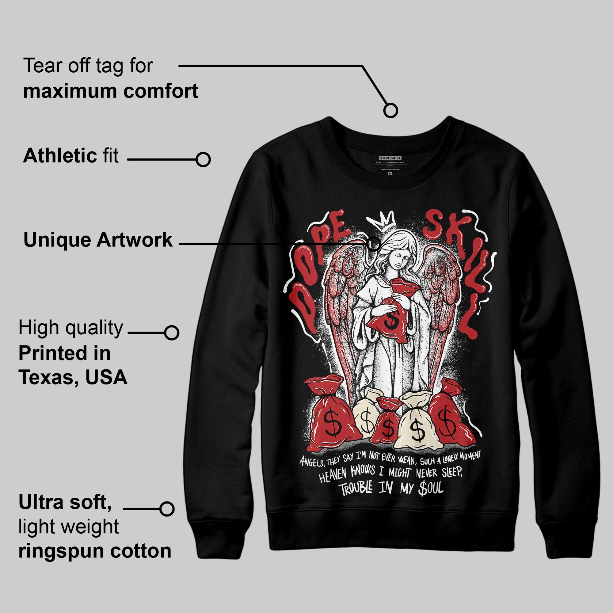 Black Toe Reimagined 1s superstreetwear Sweatshirt Angels Graphic