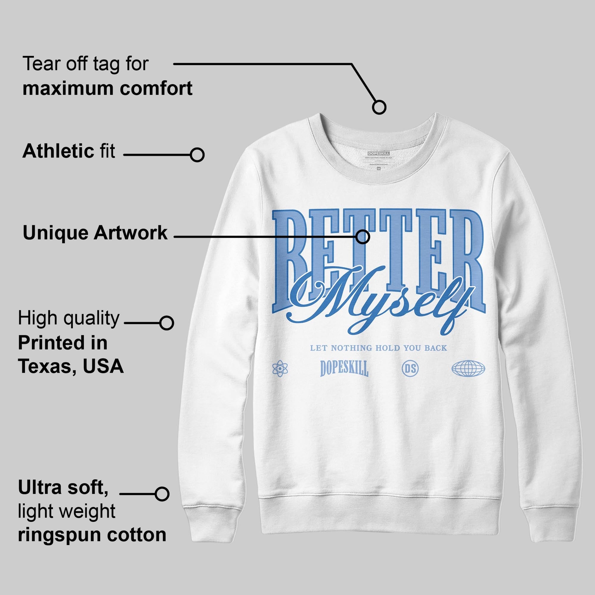 Forget Me Not 4s superstreetwear Sweatshirt Better Myself Graphic